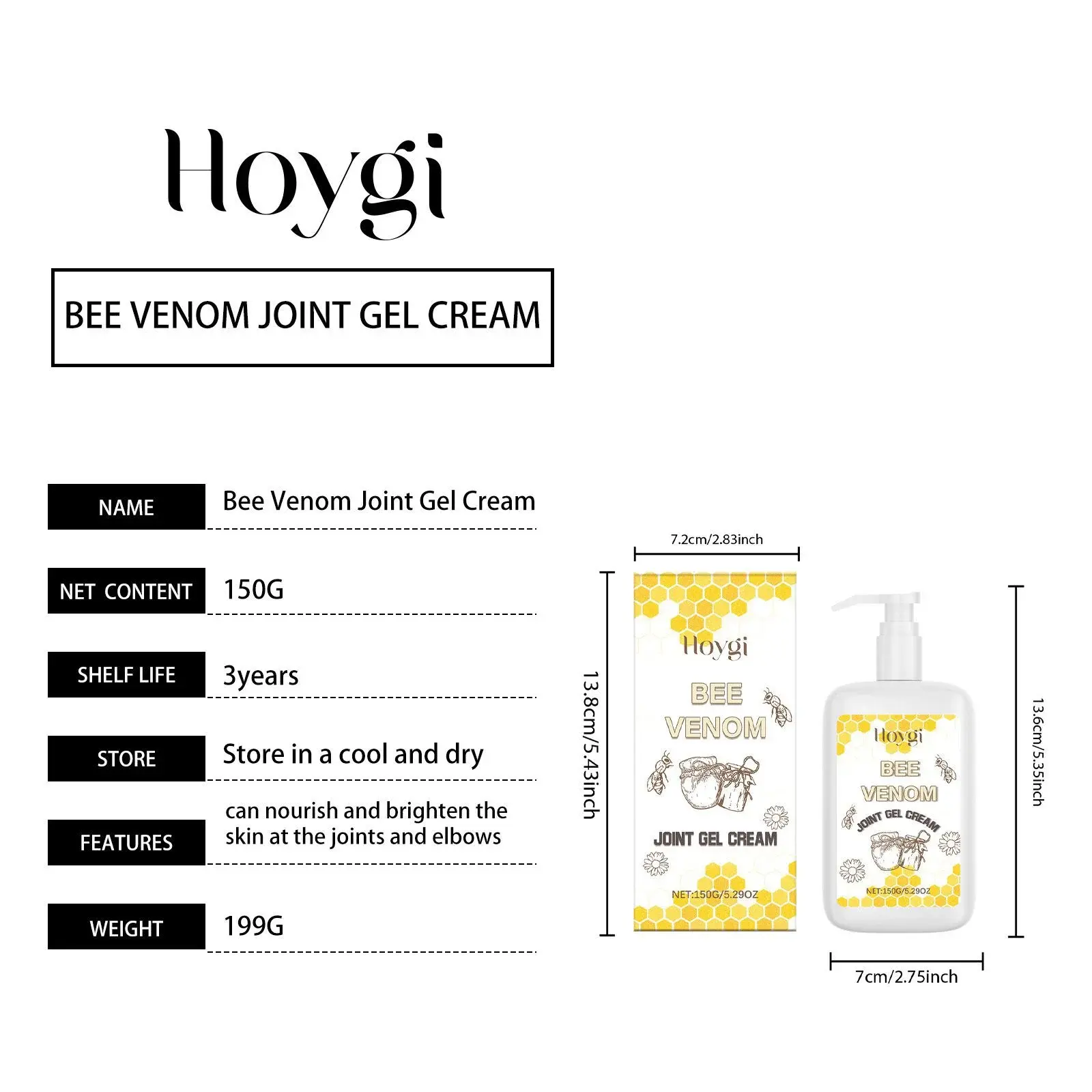 Bee Venom Joint Gel for Skin Elasticity and Revitalization - Hoygi 1 HO A05 0926 03 24888124