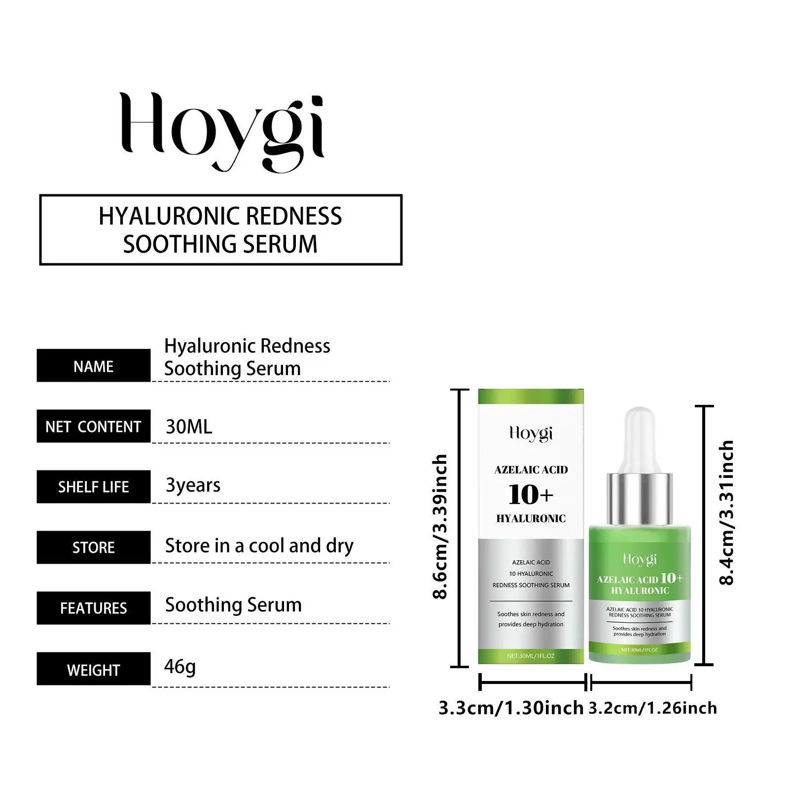 Hyaluronic Acid Soothing Serum - Hydrating & Moisturizing Facial Essence 1 HO A05 0929 03 30048122