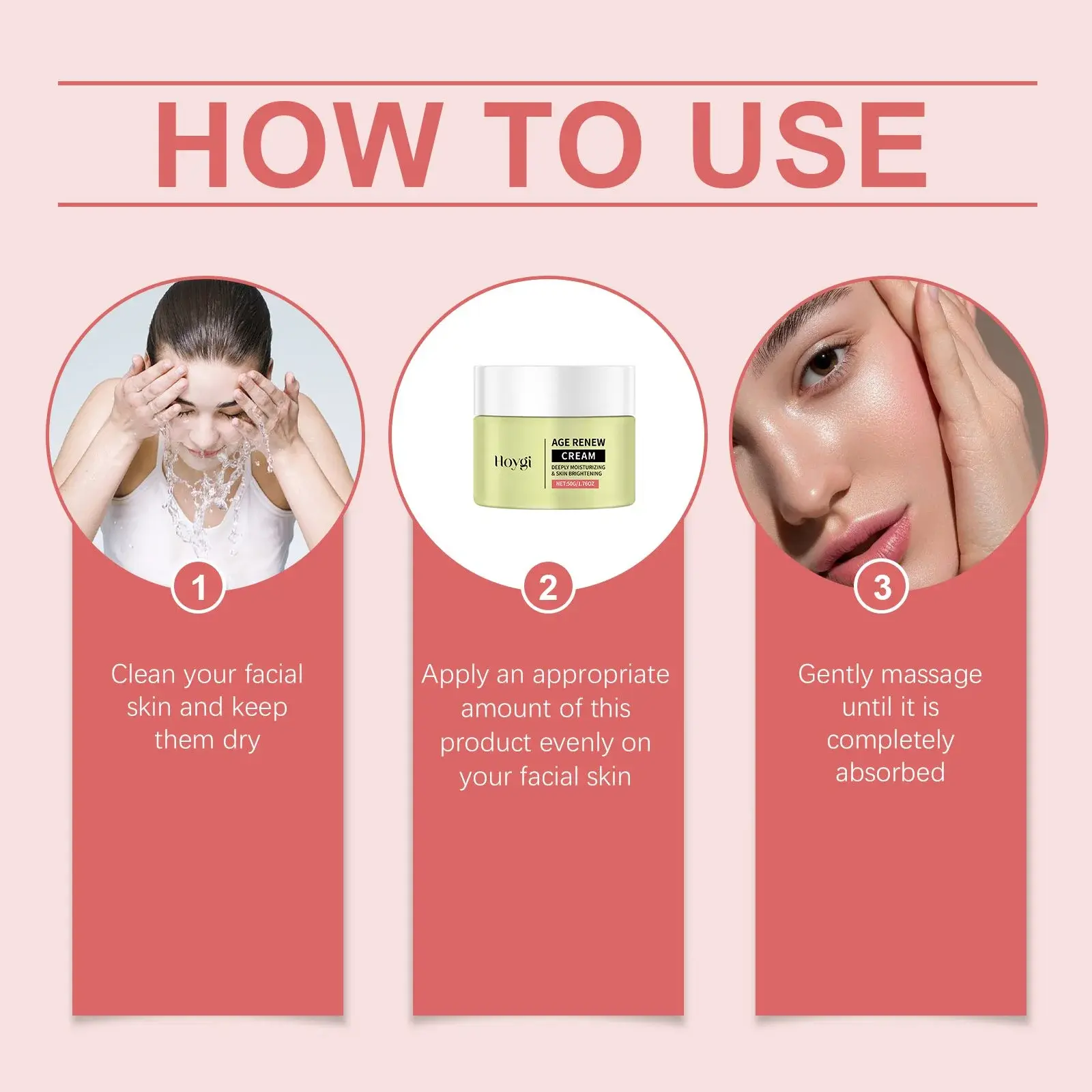 Light Wrinkle Firming Cream for Skin Tightening - Hoygi 4 HO A05 0930 01 11542388