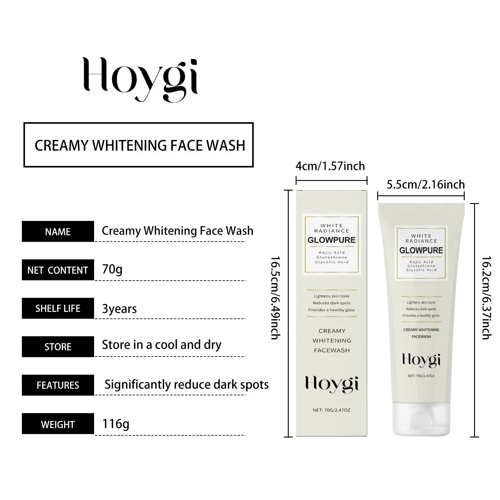 Glutathione Cleanser for Clear Pores & Brightening - Hoygi 1 HO A05 0933 01 42444780