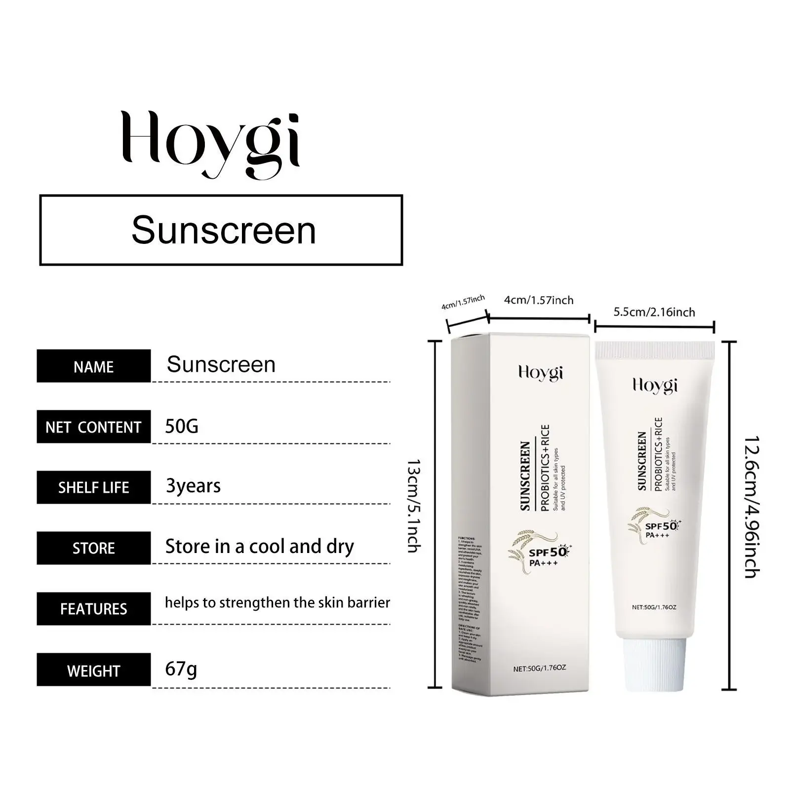 Light Moisturizing Protective Cream with UV Protection - Hoygi 1 HO A05 0935 01 42423451