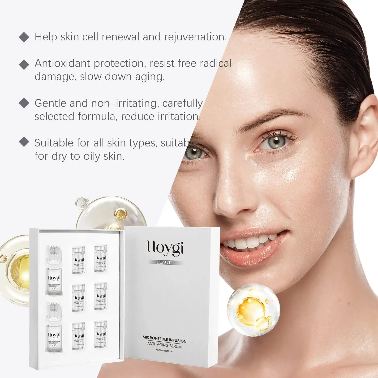 Face Roller Care Set with Firming Essence - Hoygi 7 HO A05 0947 02 96555004