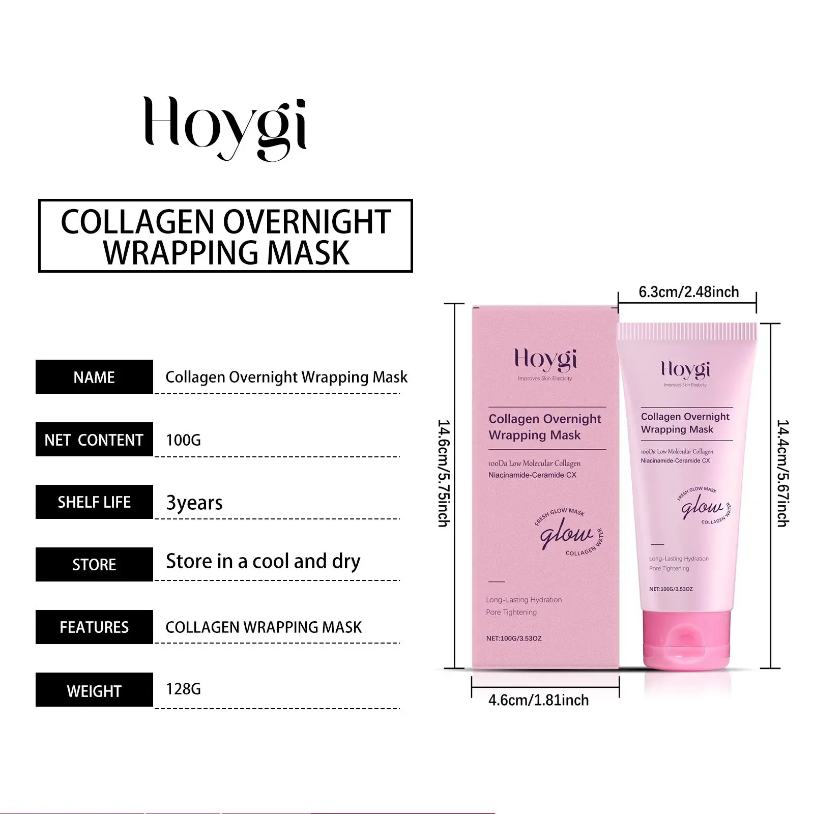 Collagen Tear Mask: Firming & Pore Minimizing Peel-Off - Hoygi 1 HO A05 0952 01 16582509