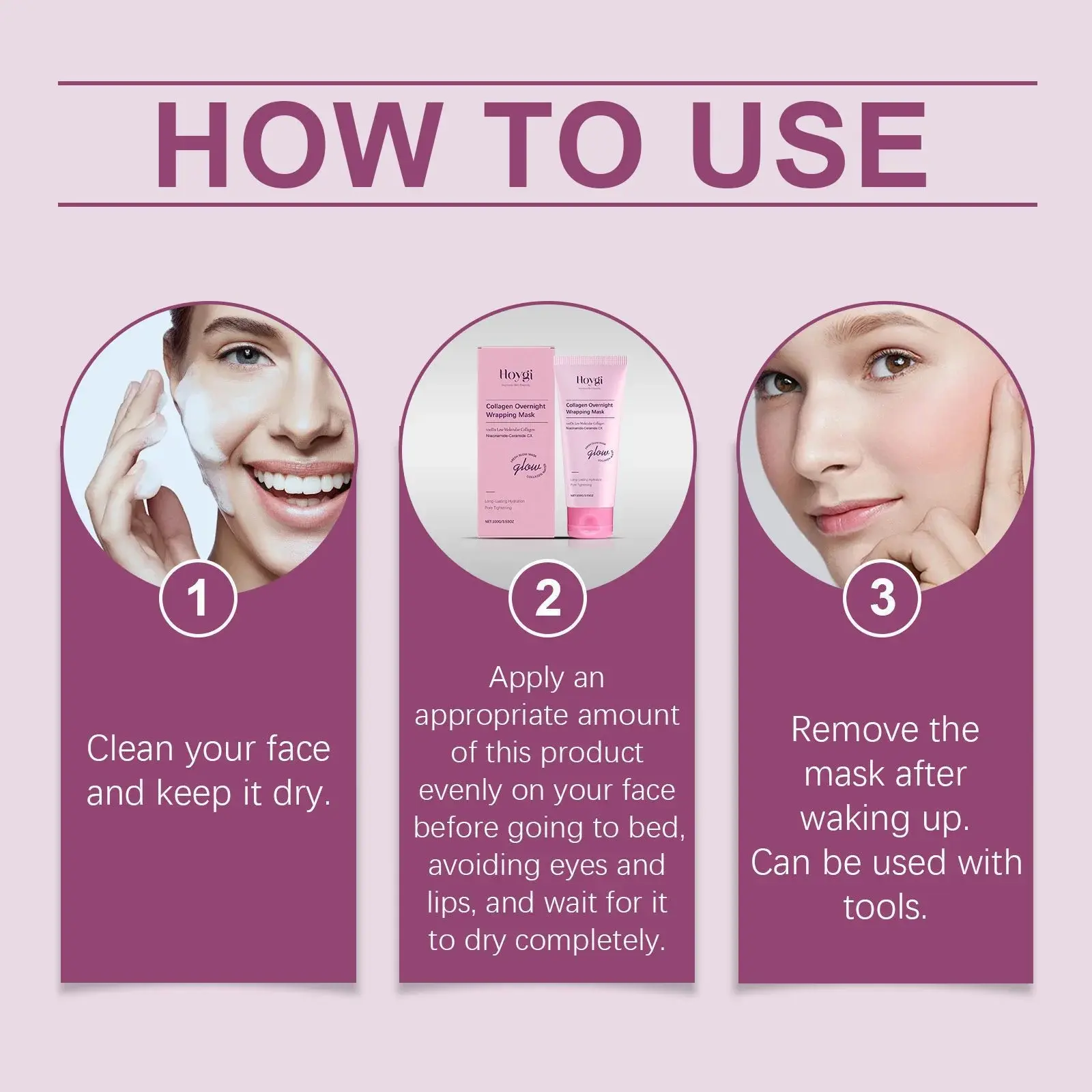 Collagen Tear Mask: Firming & Pore Minimizing Peel-Off - Hoygi 4 HO A05 0952 01 24842709