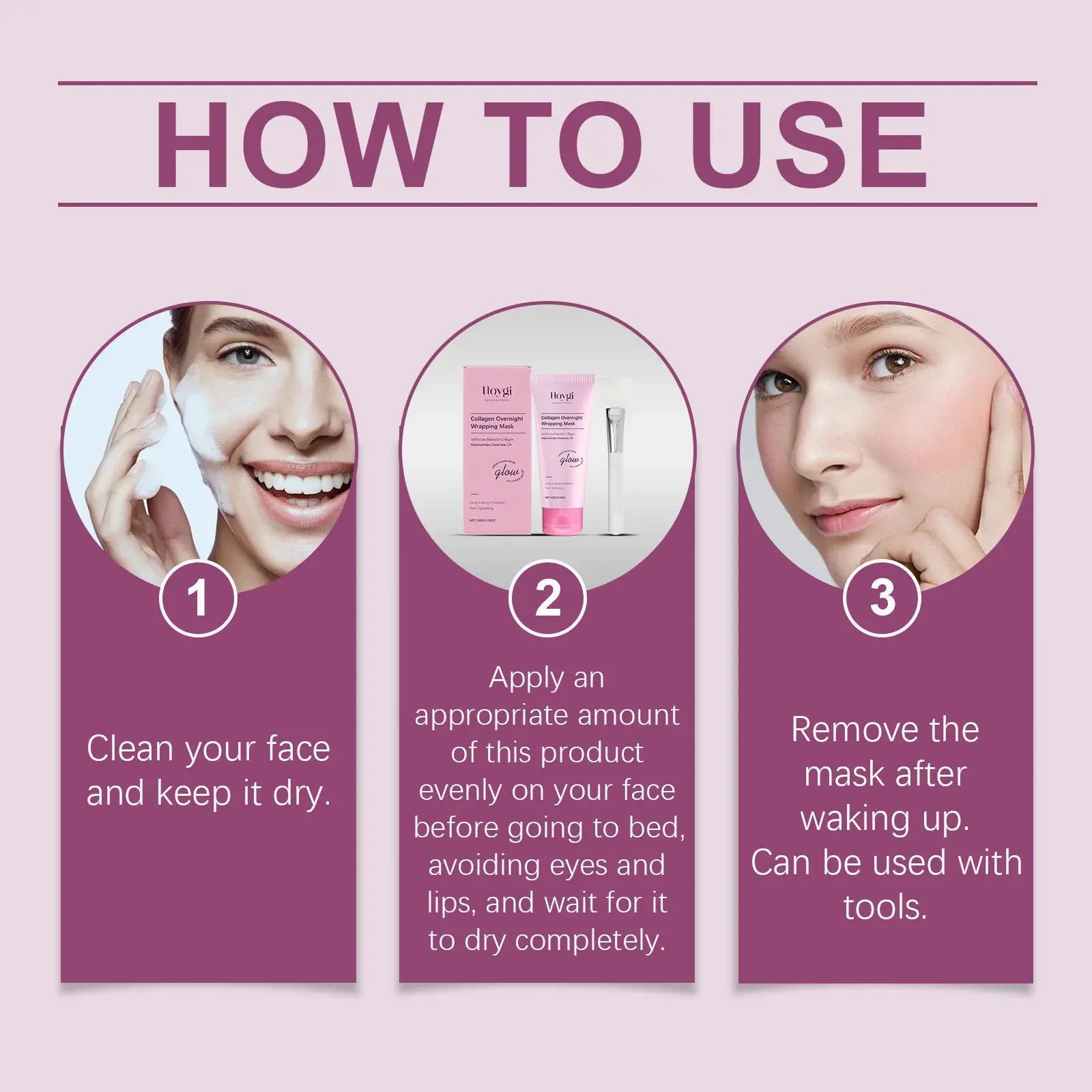 Collagen Peel-Off Mask with Brush - Hydrating & Brightening Formula 4 HO A05 0952 02 91196250