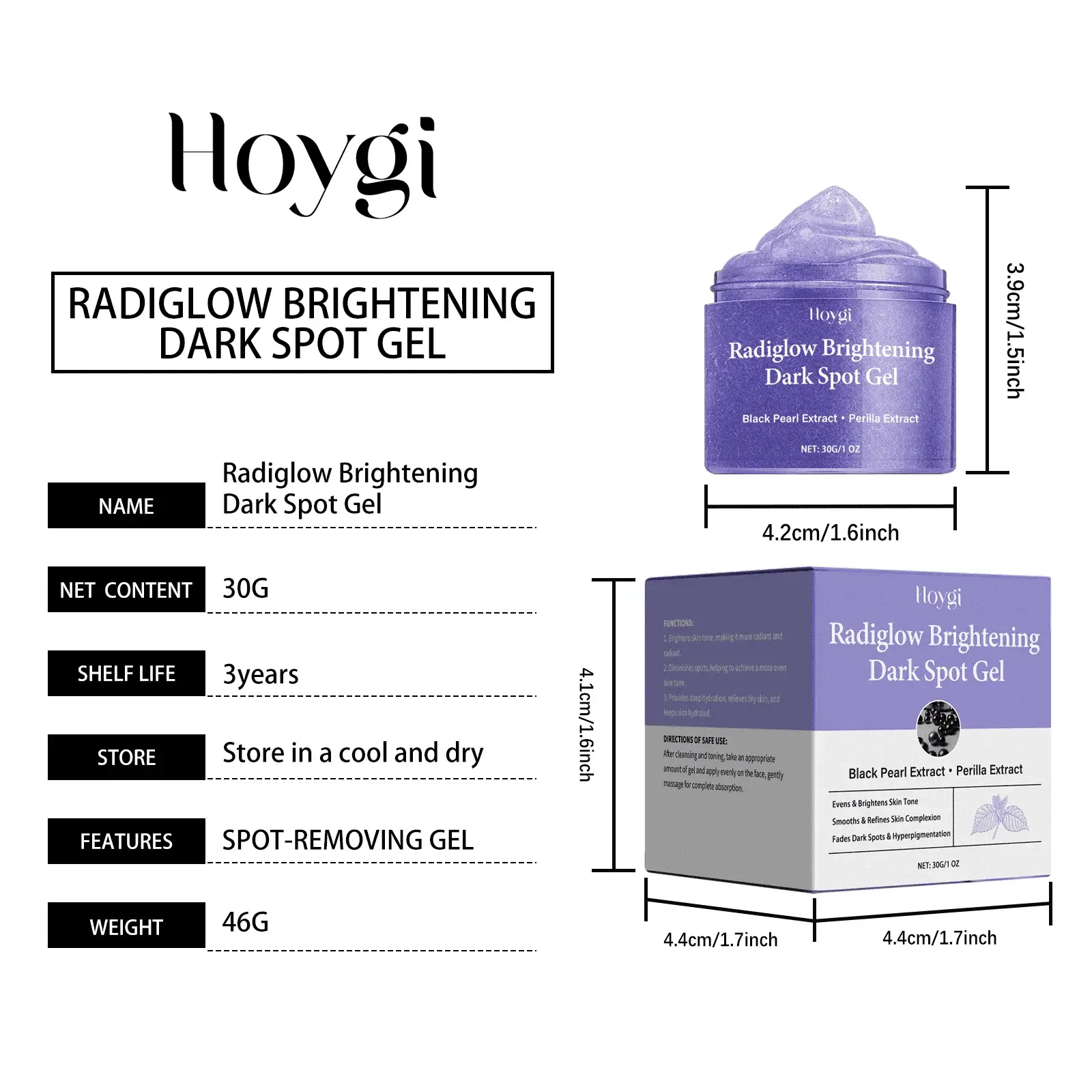 Facial Care Gel: Hydrating & Spot Nourishing Formula | Hoygi 1 HO A05 0954 01 77484947