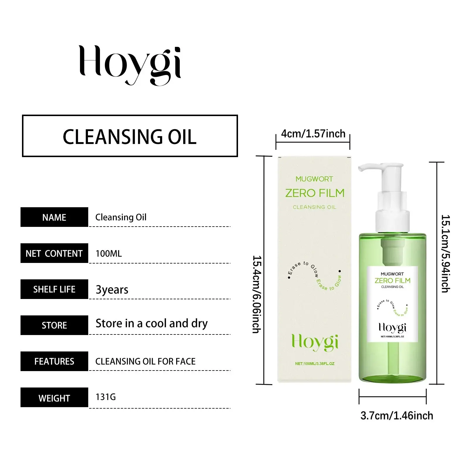 Gentle Soothing Makeup Remover Oil with Mugwort - Hoygi 1 HO A05 0963 01 27213651