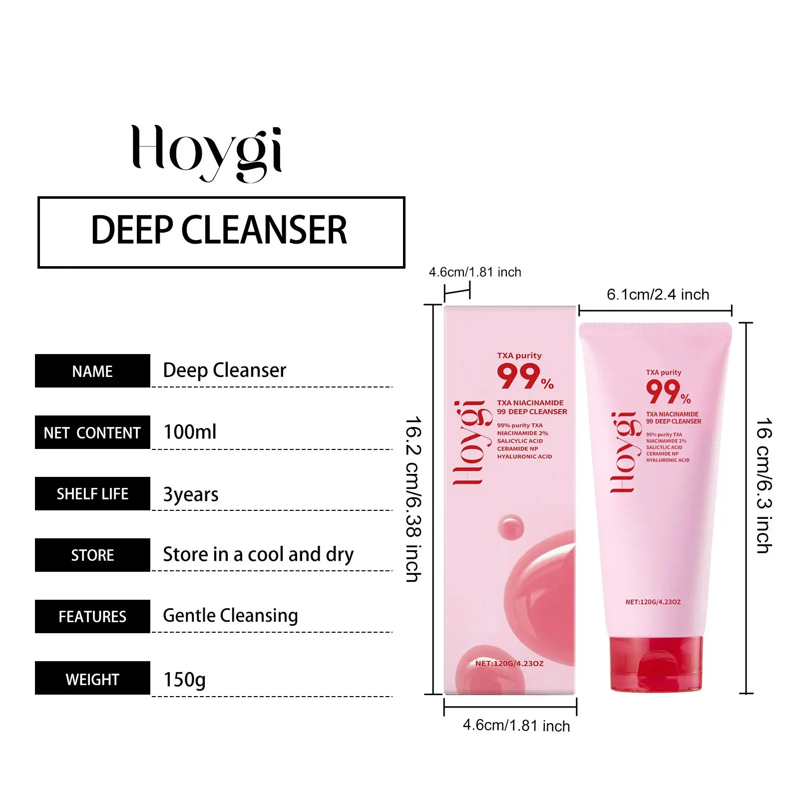 Nicotinamide Deep Facial Cleanser for Acne-Prone Skin - Hoygi 1 HO A05 0964 03 79398771