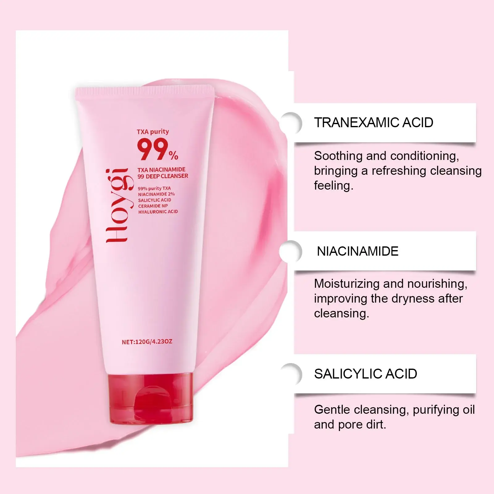 Nicotinamide Deep Facial Cleanser for Acne-Prone Skin - Hoygi 6 HO A05 0964 03 92454064