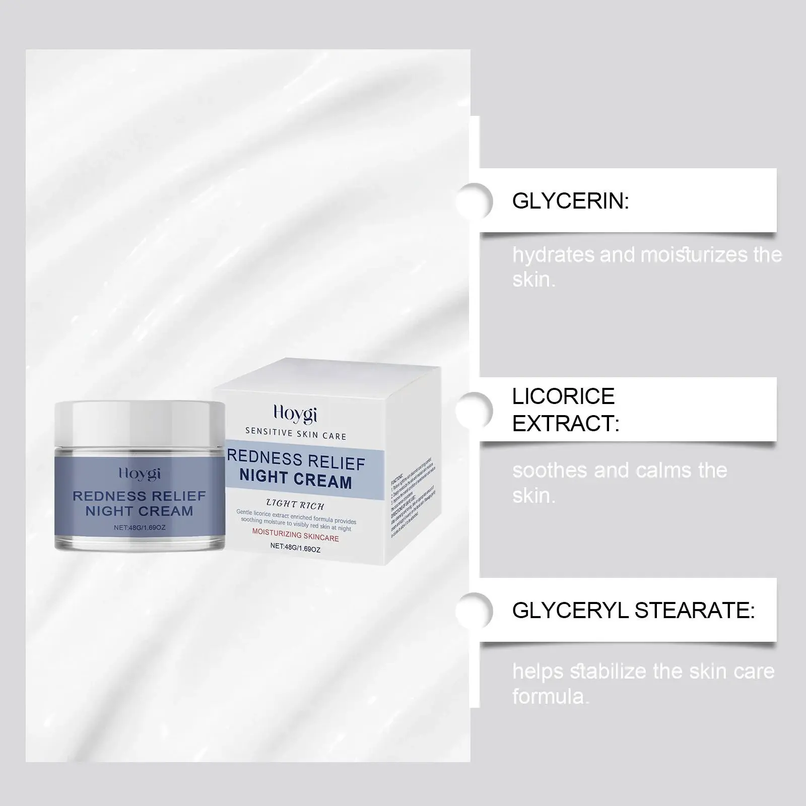 Soothing Moisturizing Night Cream for Sensitive Skin - Hoygi 5 HO A05 0971 01 48837742