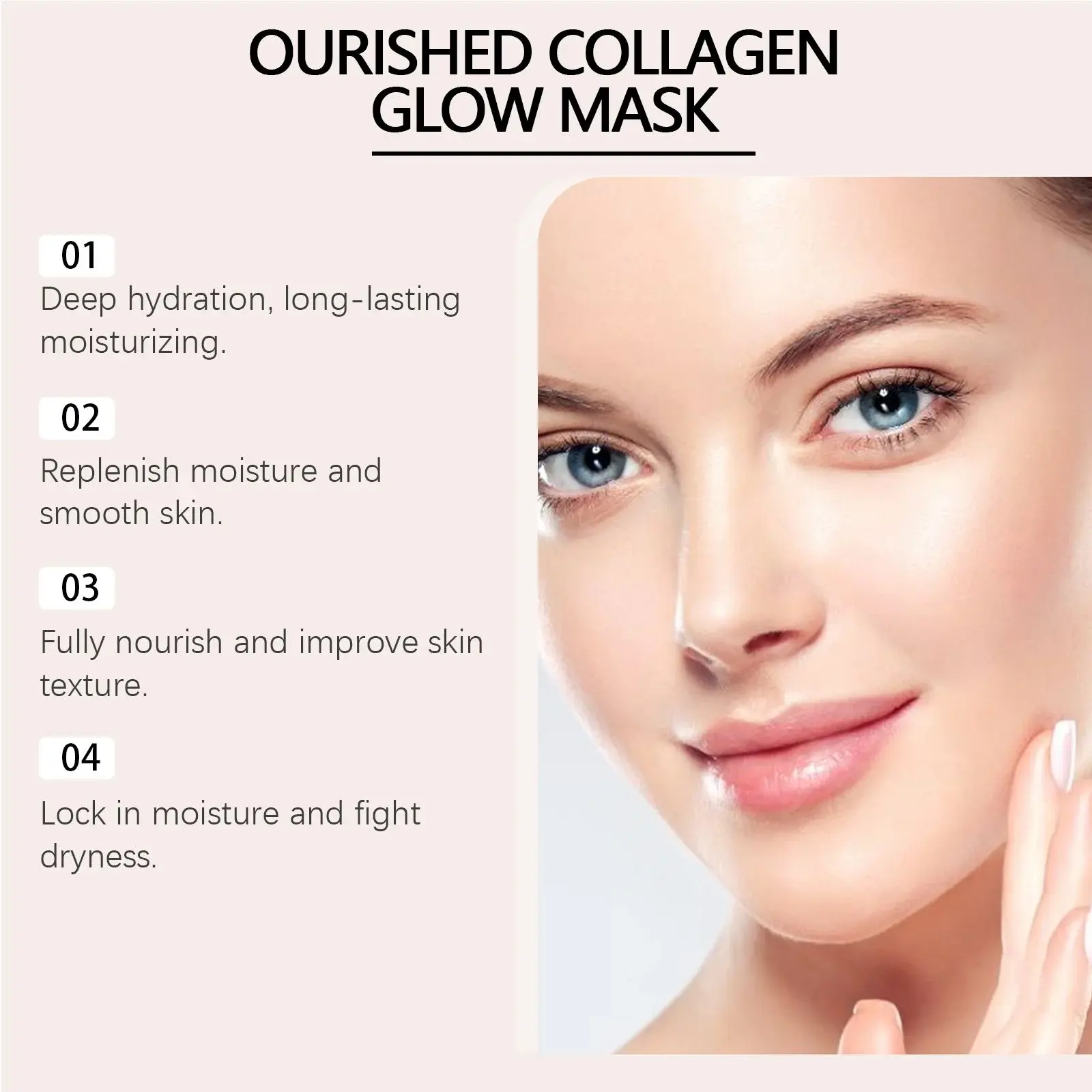 Collagen Moisturizing Mask for Deep Hydration and Smoothing - Hoygi 10 HO A05 0985 01 22292193