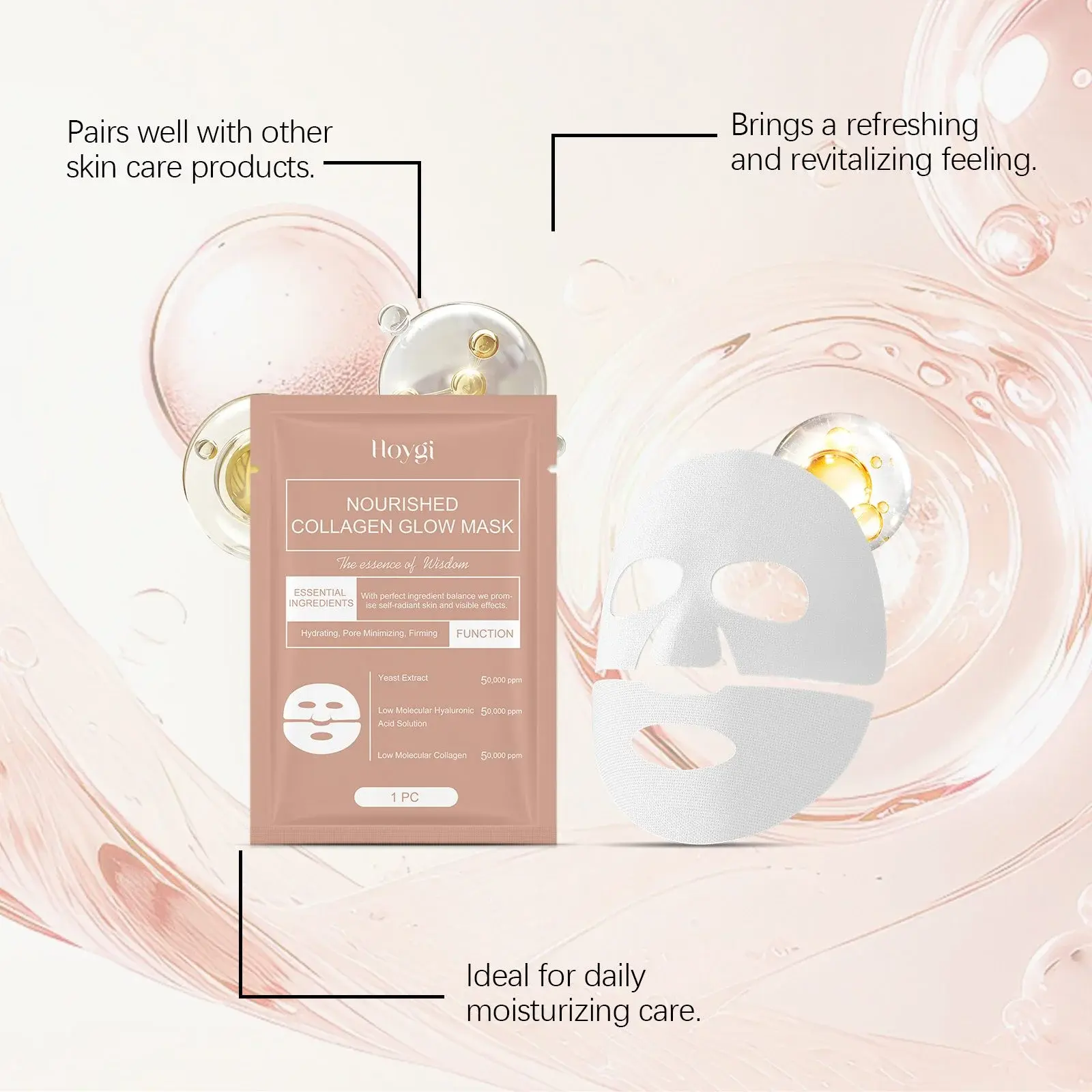 Collagen Moisturizing Mask for Deep Hydration and Smoothing - Hoygi 8 HO A05 0985 01 27002916