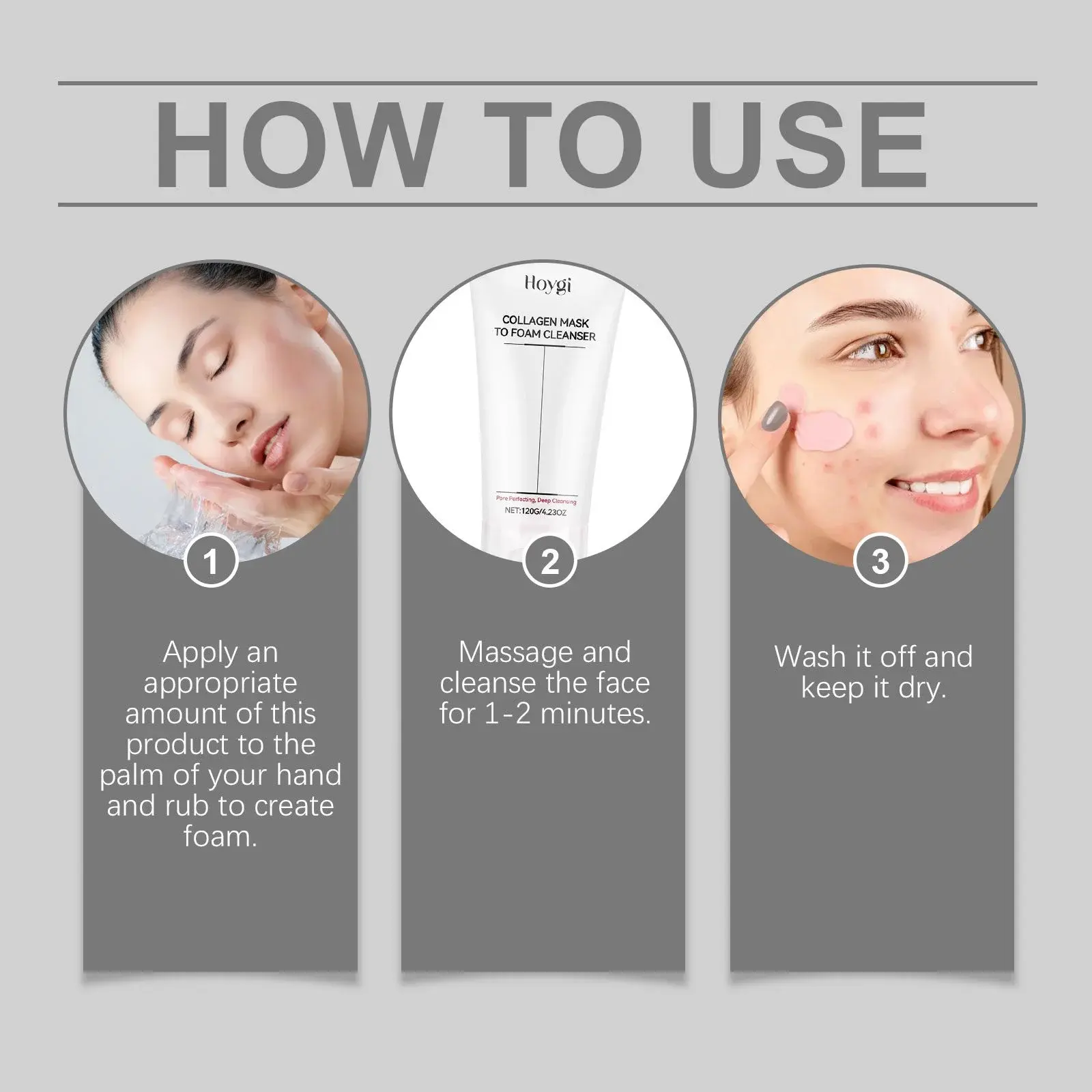 Collagen Moisturizing Facial Cleanser for Hydrating Pore Care - Hoygi 4 HO A05 0986 01 85661566