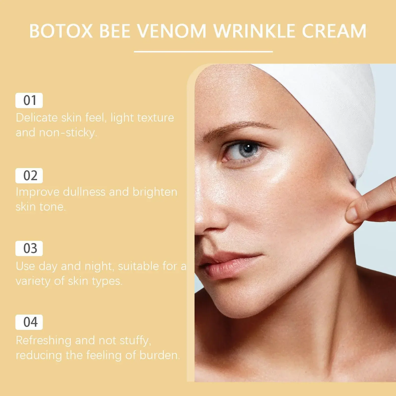 Bee Venom Facial Cream: Firming & Brightening Moisturizer - Hoygi 10 HO A05 1015 01 50213236