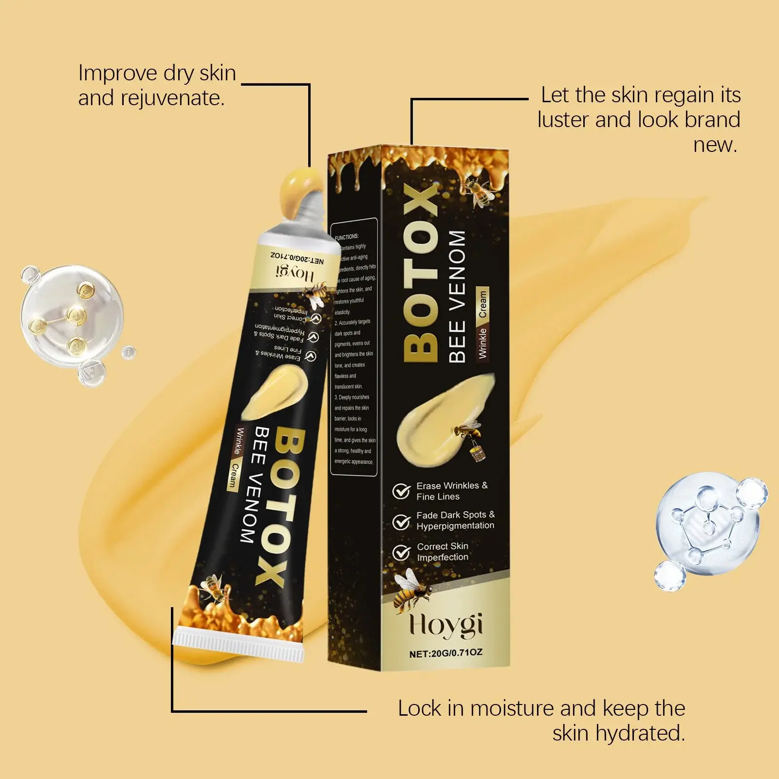 Bee Venom Facial Cream: Firming & Brightening Moisturizer - Hoygi 8 HO A05 1015 01 51488932