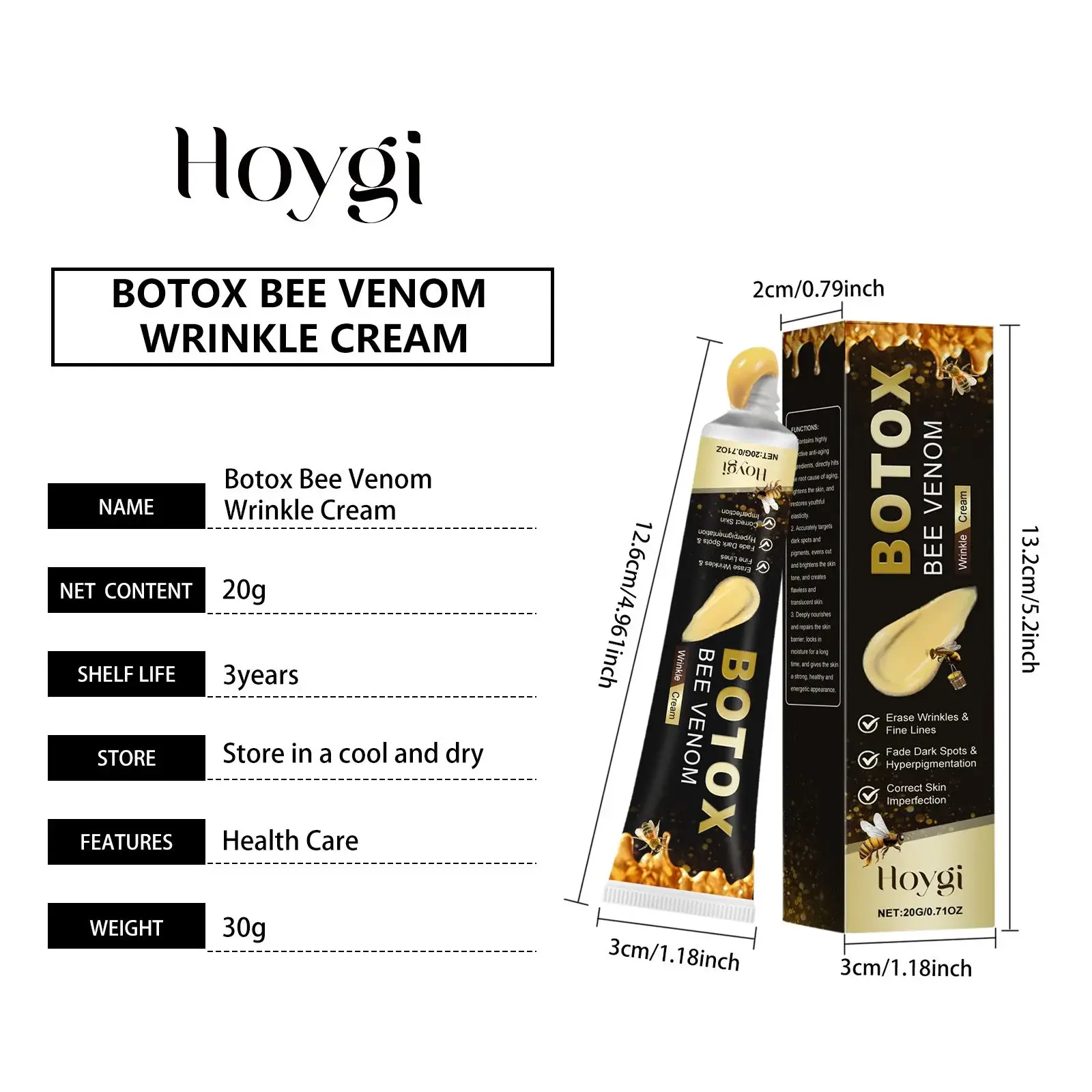 Bee Venom Facial Cream: Firming & Brightening Moisturizer - Hoygi 1 HO A05 1015 01 97946086