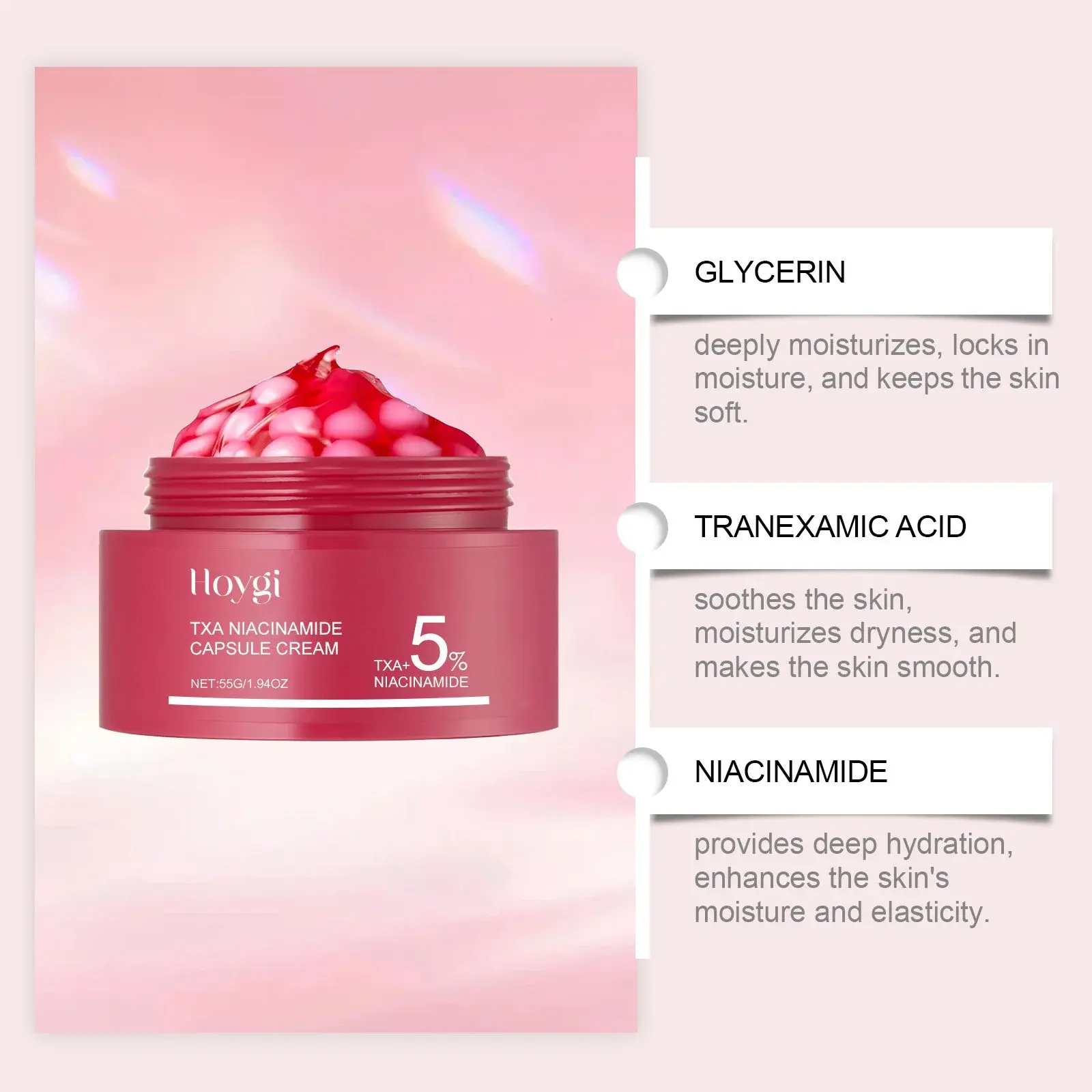 Nicotinamide Moisturizing Capsule Cream Hydrating Face Moisturizer - Hoygi 5 HO A05 1020 01 83924692