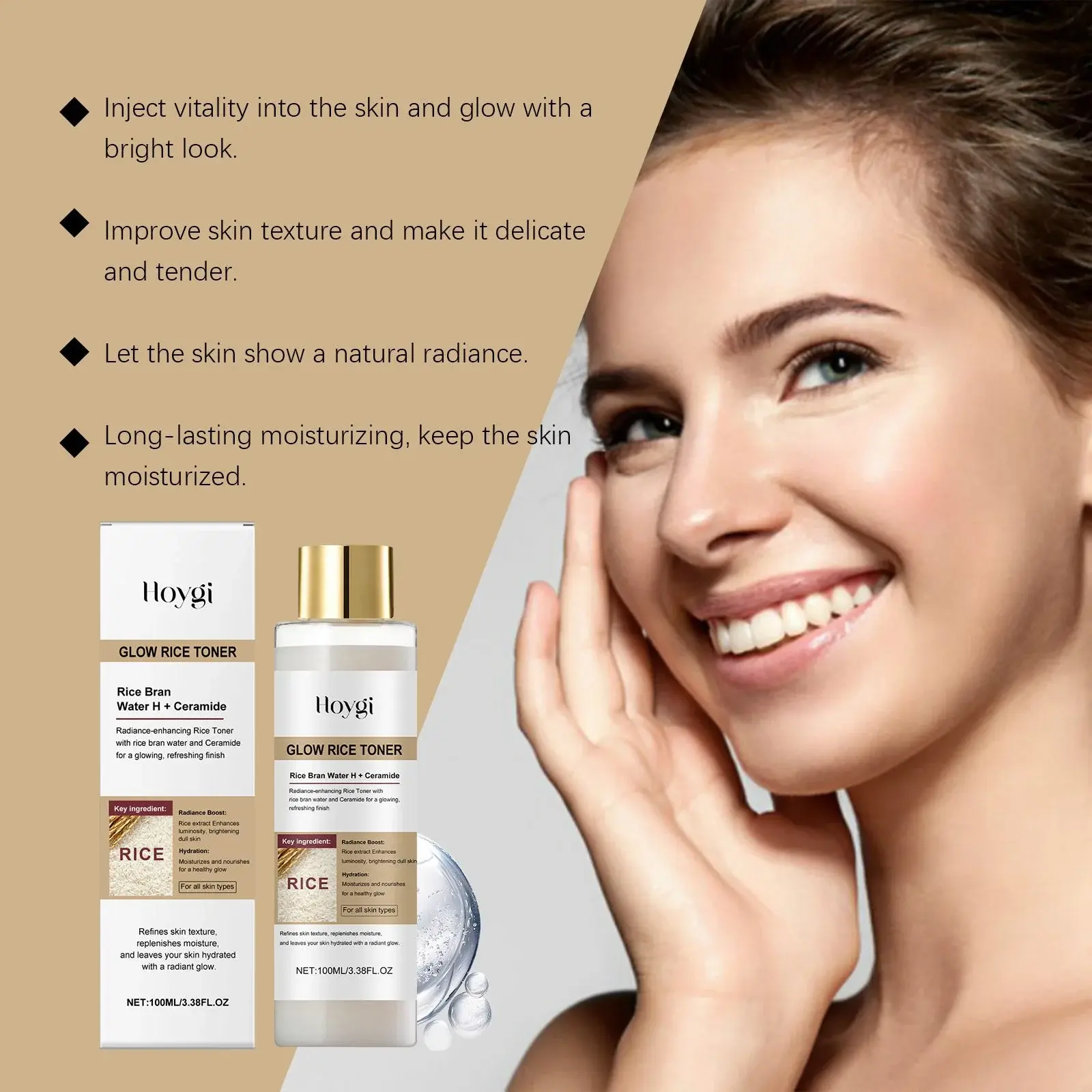 Rice Toner for Brightening & Hydration - Liangze - Hoygi 6 HO A05 1029 01 42322142