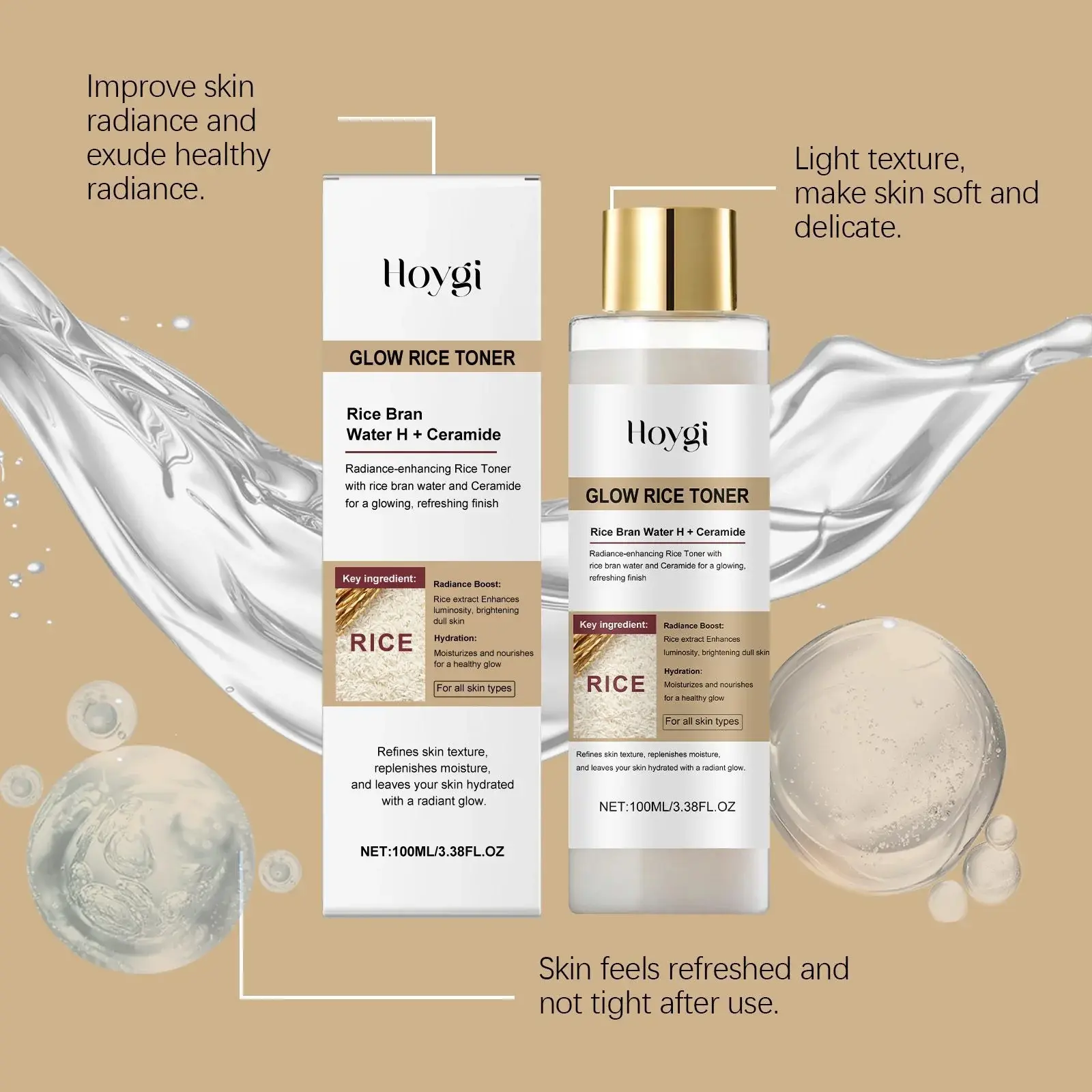 Rice Toner for Brightening & Hydration - Liangze - Hoygi 7 HO A05 1029 01 57713520