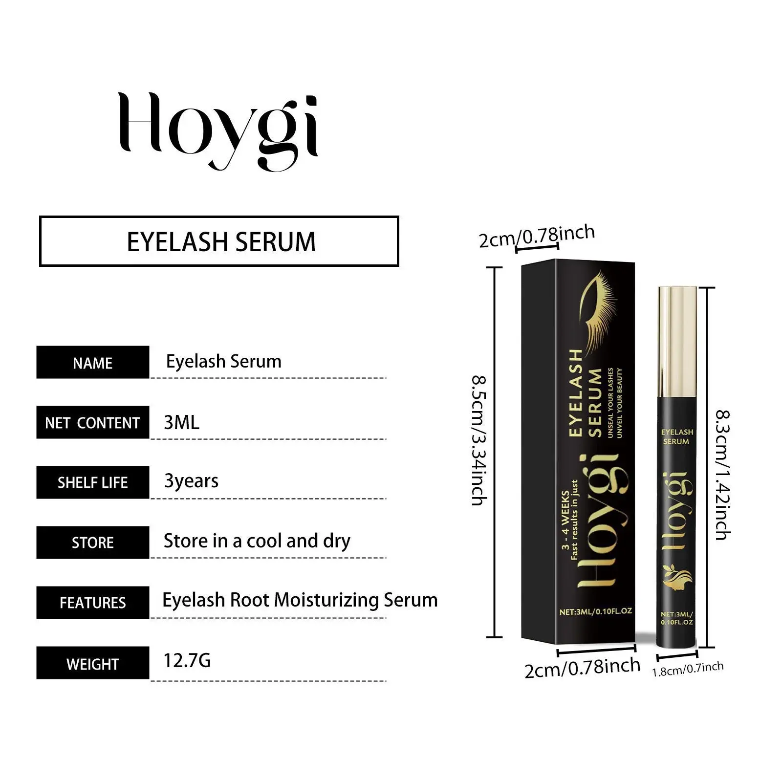 Moisturizing Mascara for Natural Curl & Smudge-Proof Wear by Hoygi 1 HO A05 1040 01 31640228
