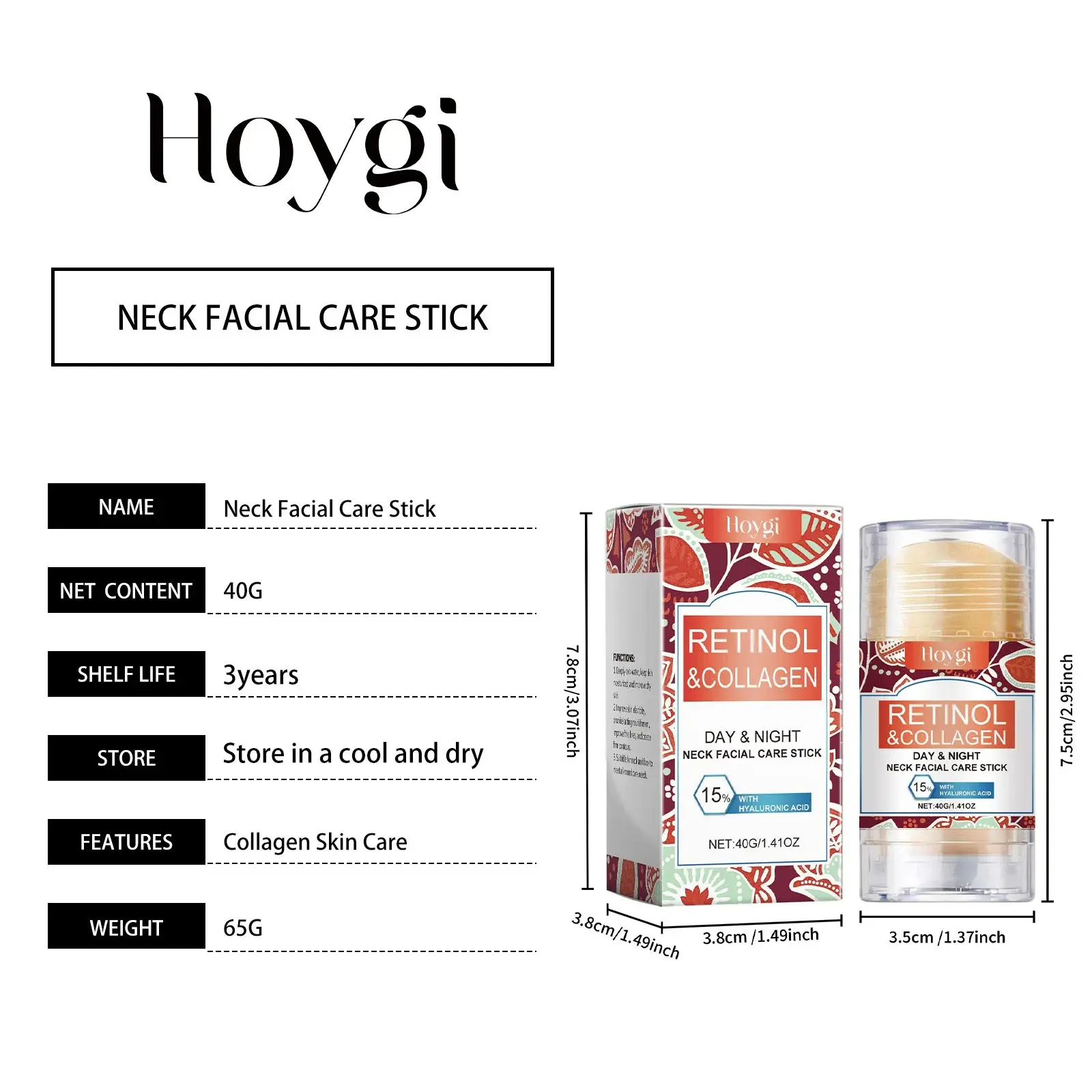 Neck Facial Stick for Hydrating and Firming Neck Lines by Hoygi 1 HO A06 0033 01 1724739407010