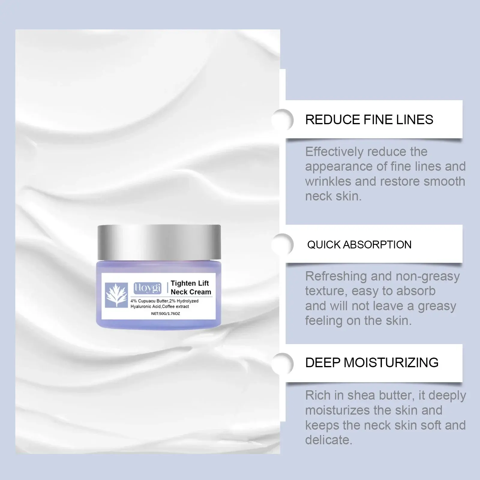 Hoygi Neck Care Cream: Firming & Hydrating Skin Treatment 5 HO A06 0039 01 1725273055014