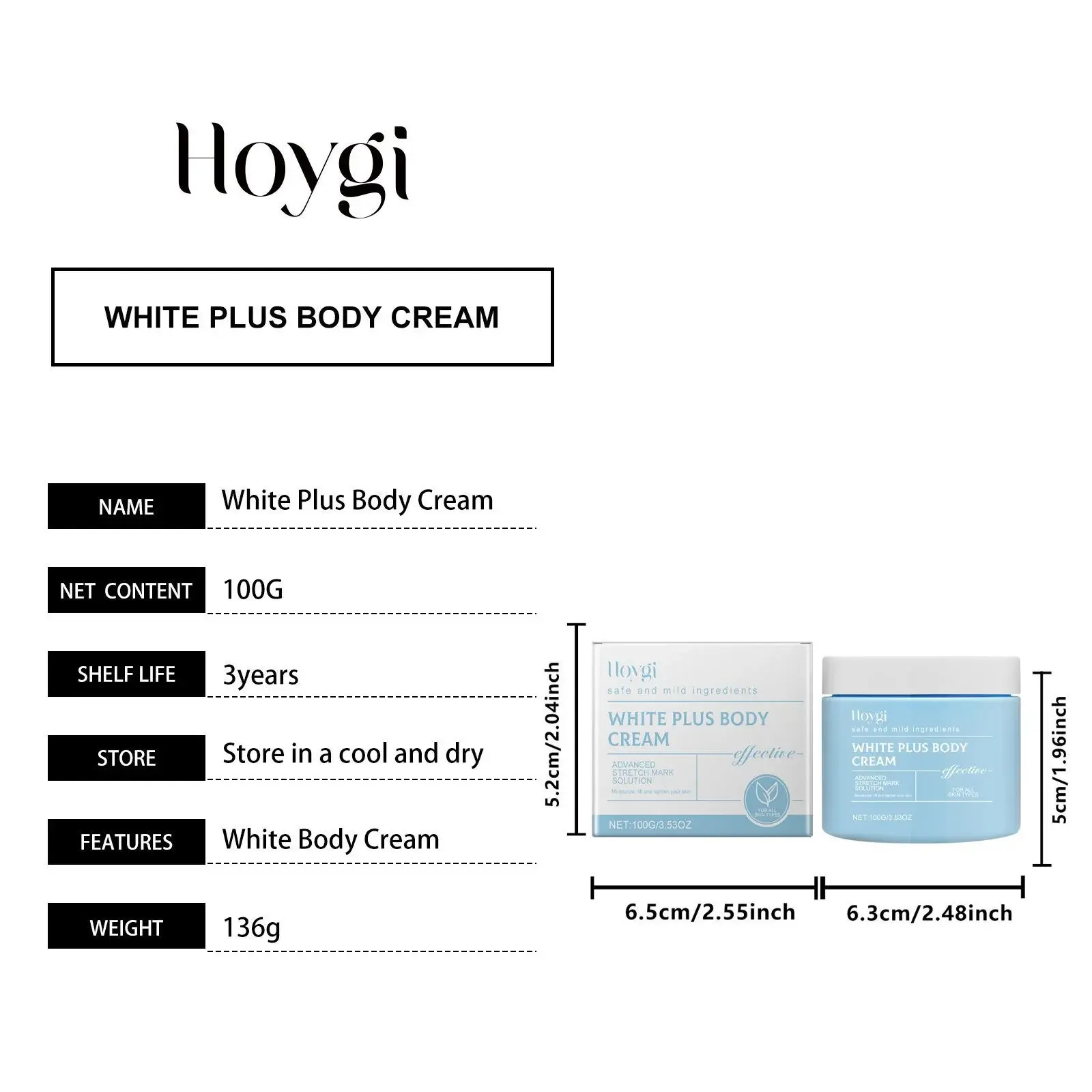 Hydrating Body Moisturizer Cream for Smooth Skin by Hoygi 1 HO A06 0055 01 1730098921010