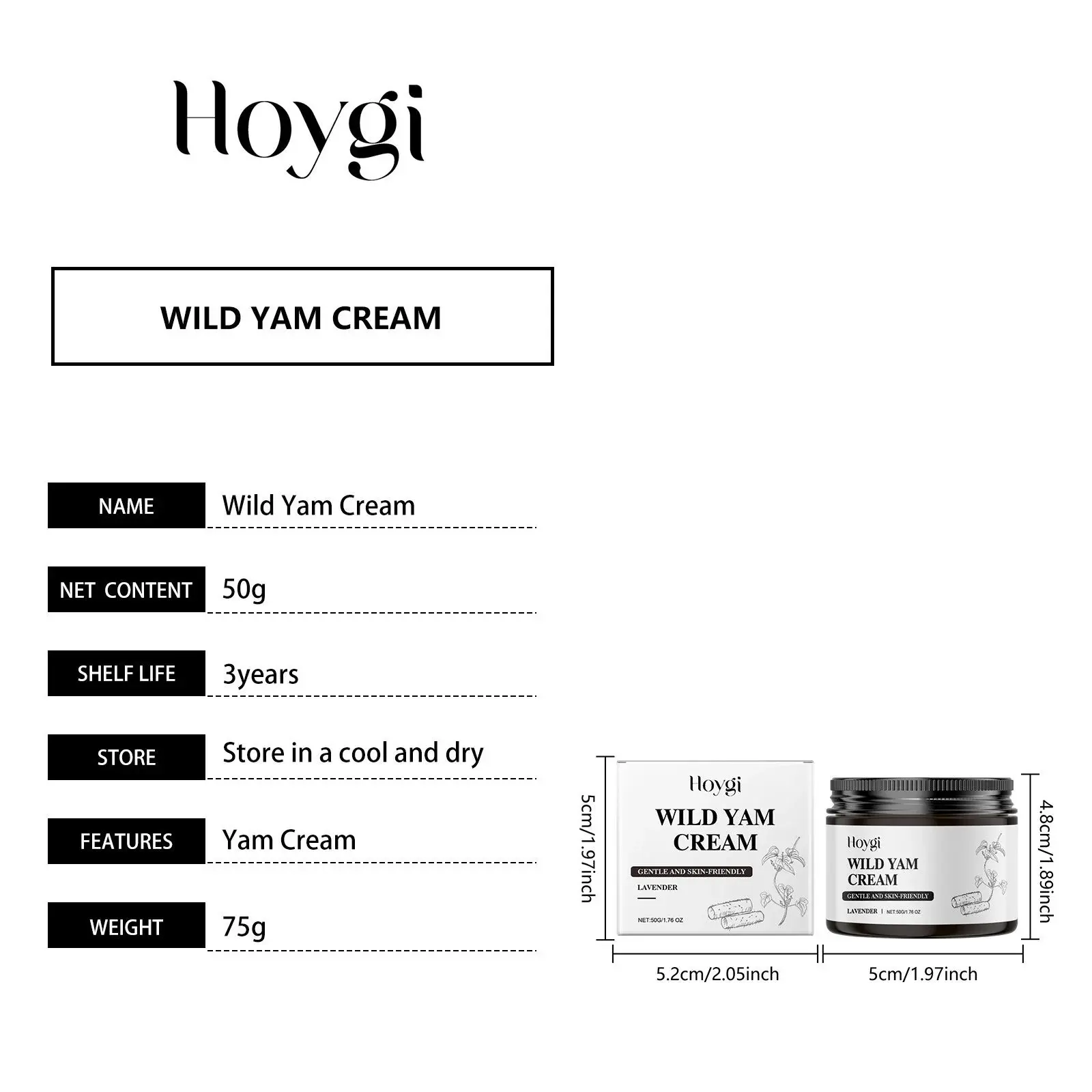 Wild Yam Balance Cream for Nourishing & Moisturizing Skin | Hoygi 1 HO A06 0057 01 1733537128008