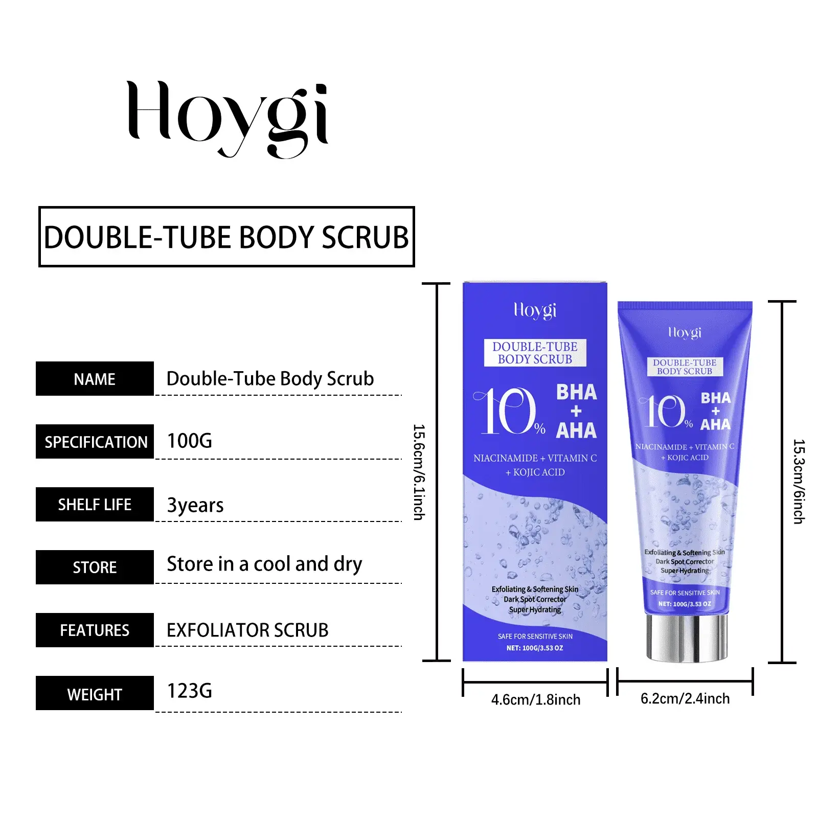 Brightening Body Scrub with Glycolic & Kojic Acid 1 HO A06 0061 01 1730962879010