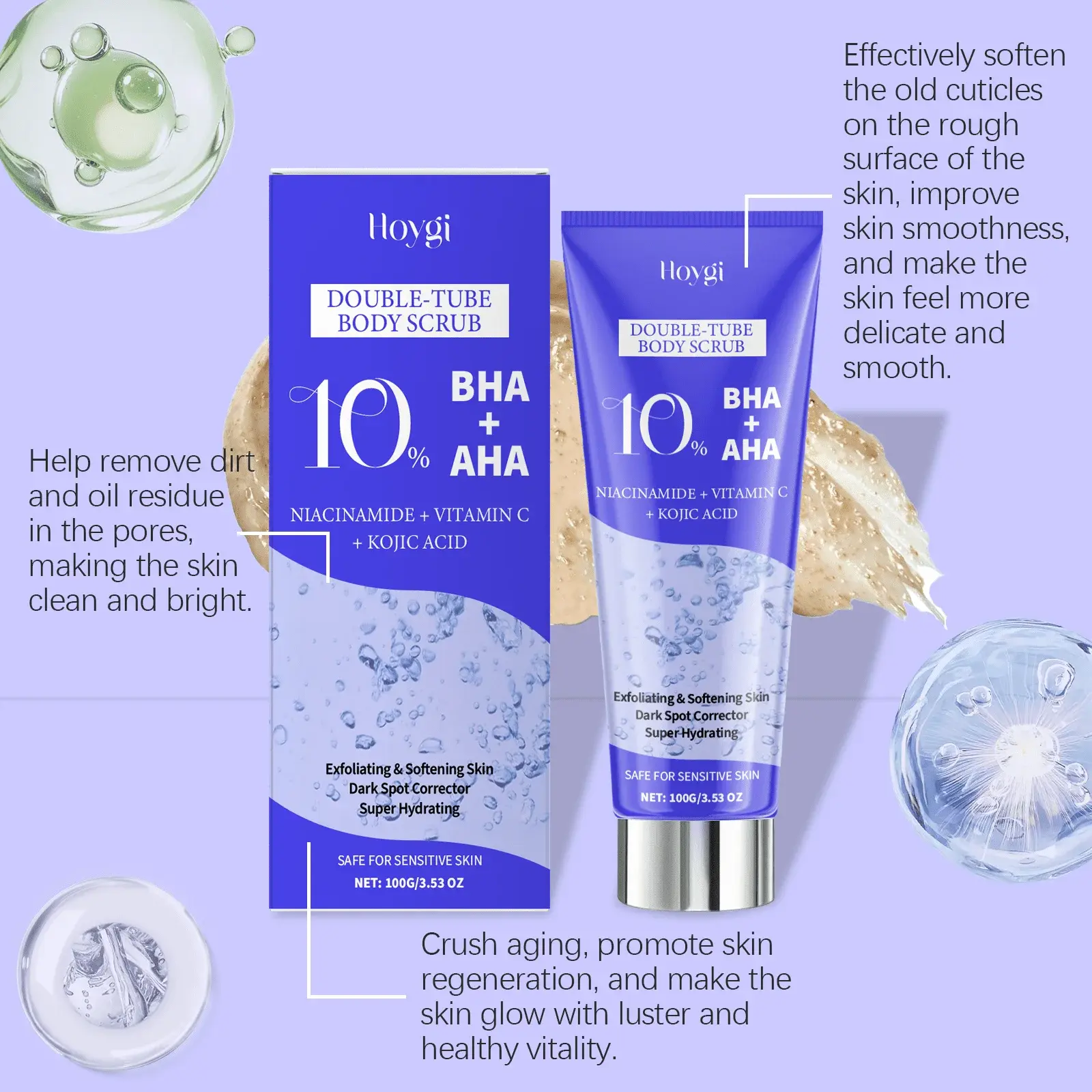 Brightening Body Scrub with Glycolic & Kojic Acid 7 HO A06 0061 01 1730962879018