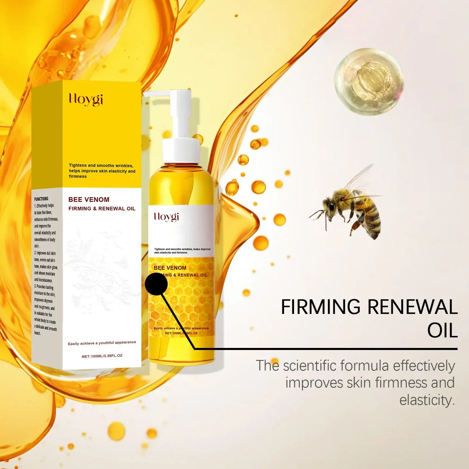 Bee Venom Firming Body Care Oil - Collagen & Niacinamide Formula 7 HO A06 0073 01 1732350694018