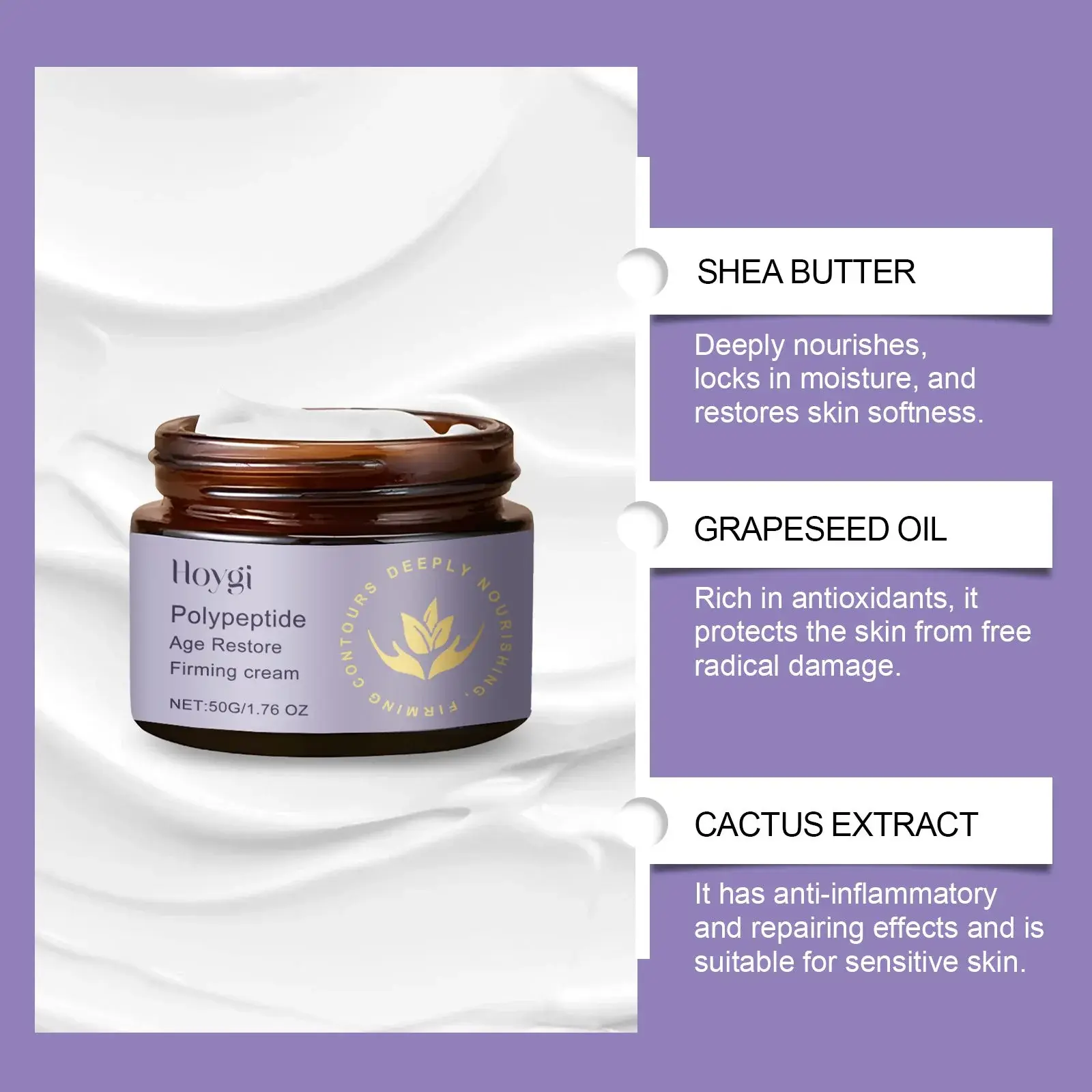 Polypeptide Skin Care Cream - Gentle Moisturizing & Firming 6 HO A06 0086 01 1733749213015