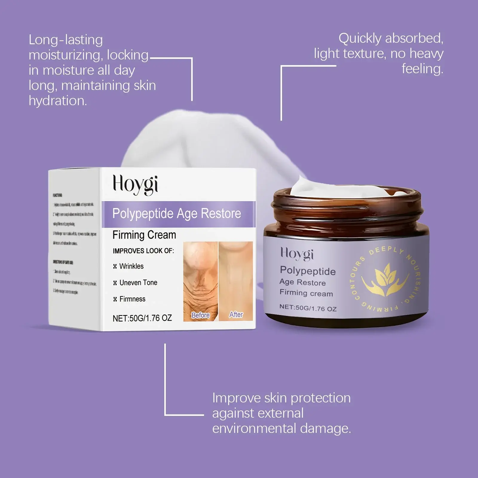 Polypeptide Skin Care Cream - Gentle Moisturizing & Firming 7 HO A06 0086 01 1733749213017
