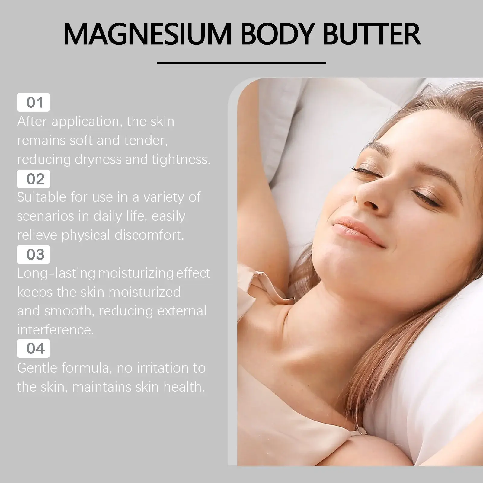Magnesium Cream for Sleep - Hydrating Body & Massage Care 5 HO A06 0089 01 1734917476016