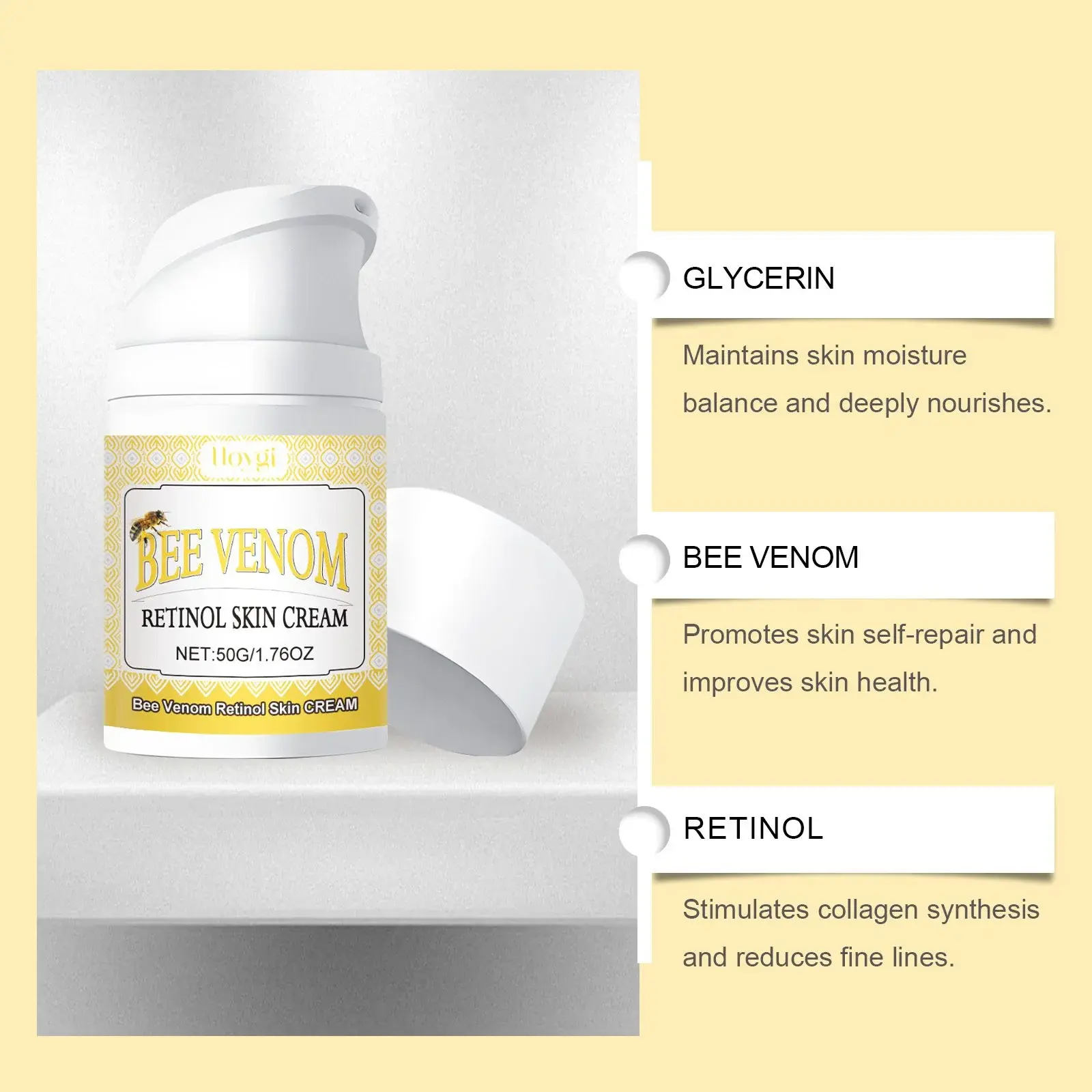 Bee Venom Retinol Cream Firming & Hydrating Facial Moisturizer Hoygi 7 HO A06 0098 01 37076860