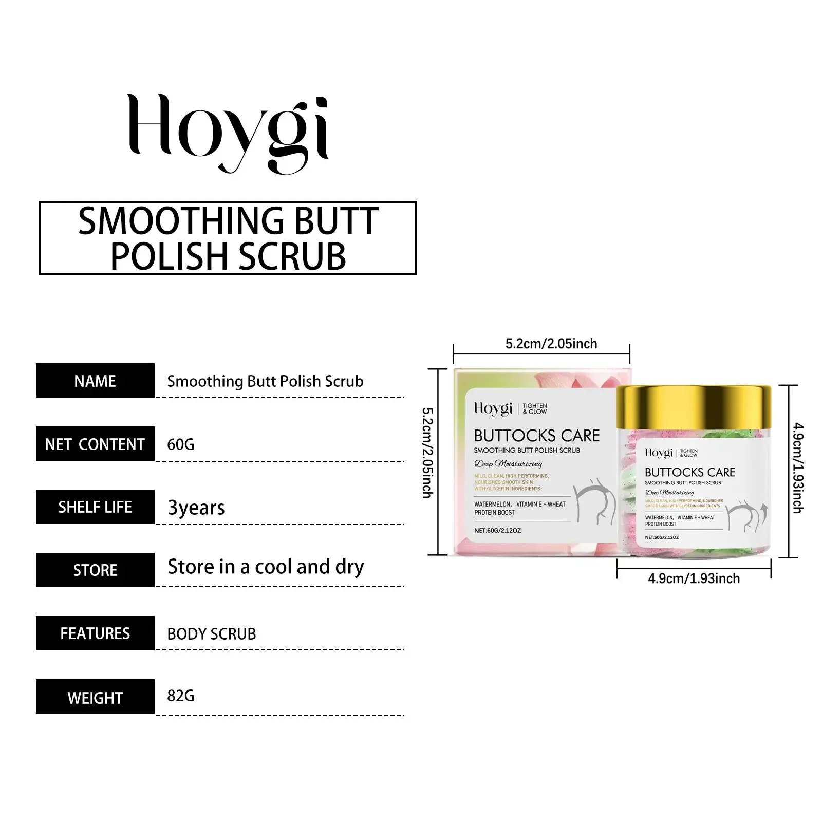 Butt Care Scrub - Exfoliating & Smoothing Formula 1 HO A06 0099 05 80294841