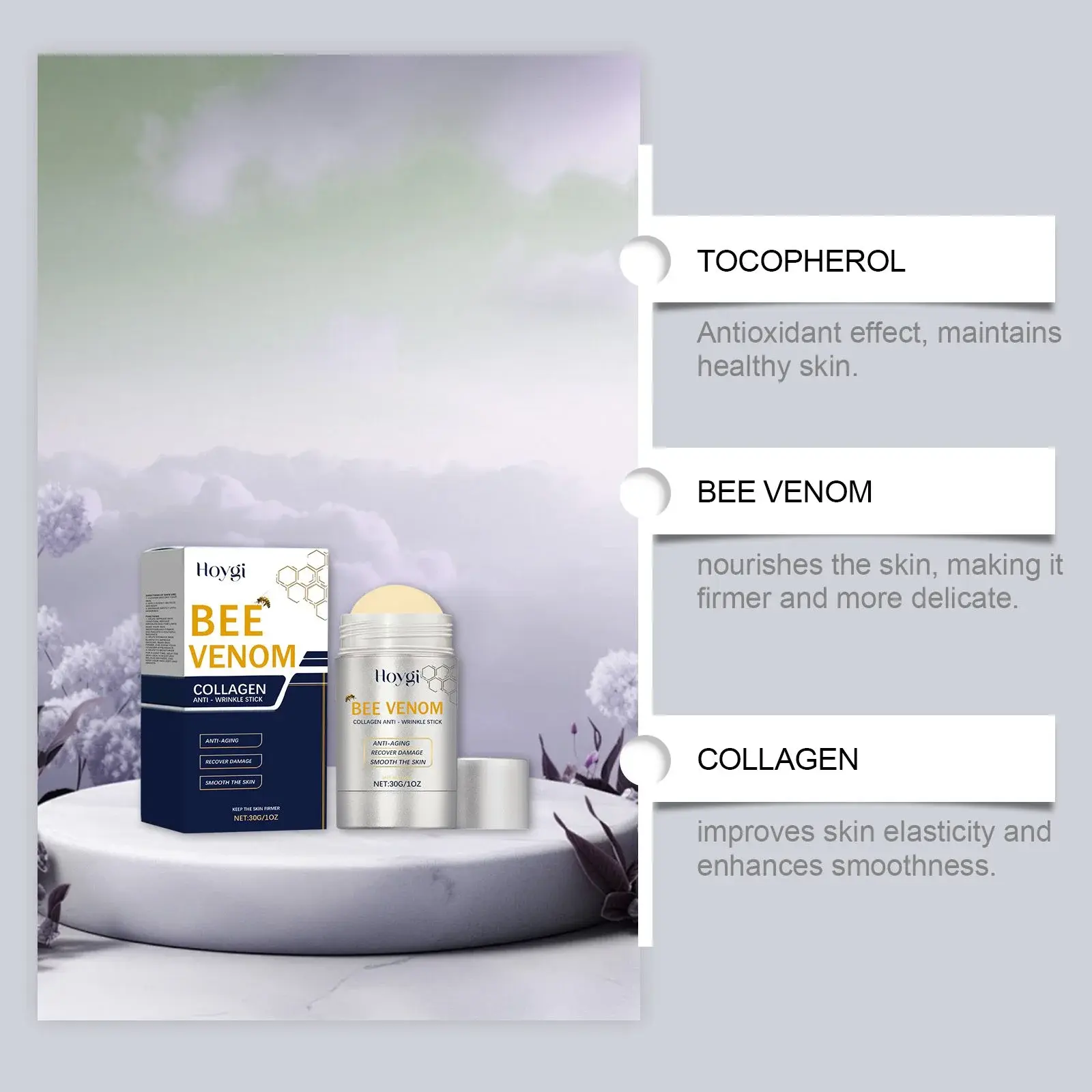 Bee Venom Facial Moisturizer Stick for Dry Skin Hydration by Hoygi 6 HO A06 0103 01 35746741