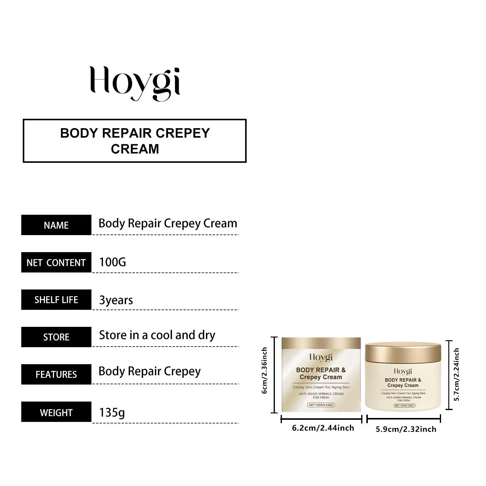 Hydrating Body Cream for Smooth & Elastic Delicate Skin - Hoygi 1 HO A06 0128 01 71395529