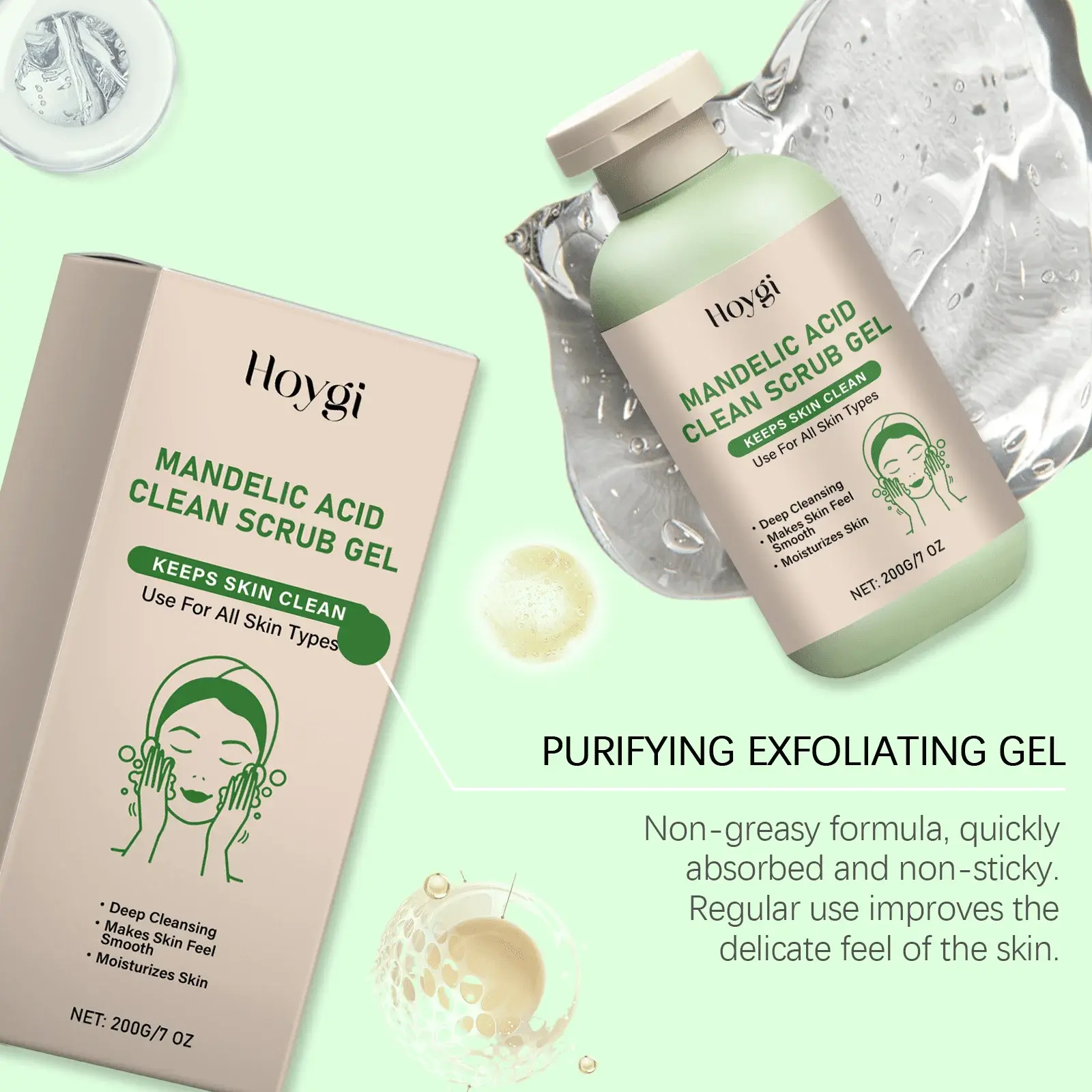 Body Exfoliating Gel for Deep Cleansing Mud Scrub - Hoygi 7 HO A06 0129 01 90956181