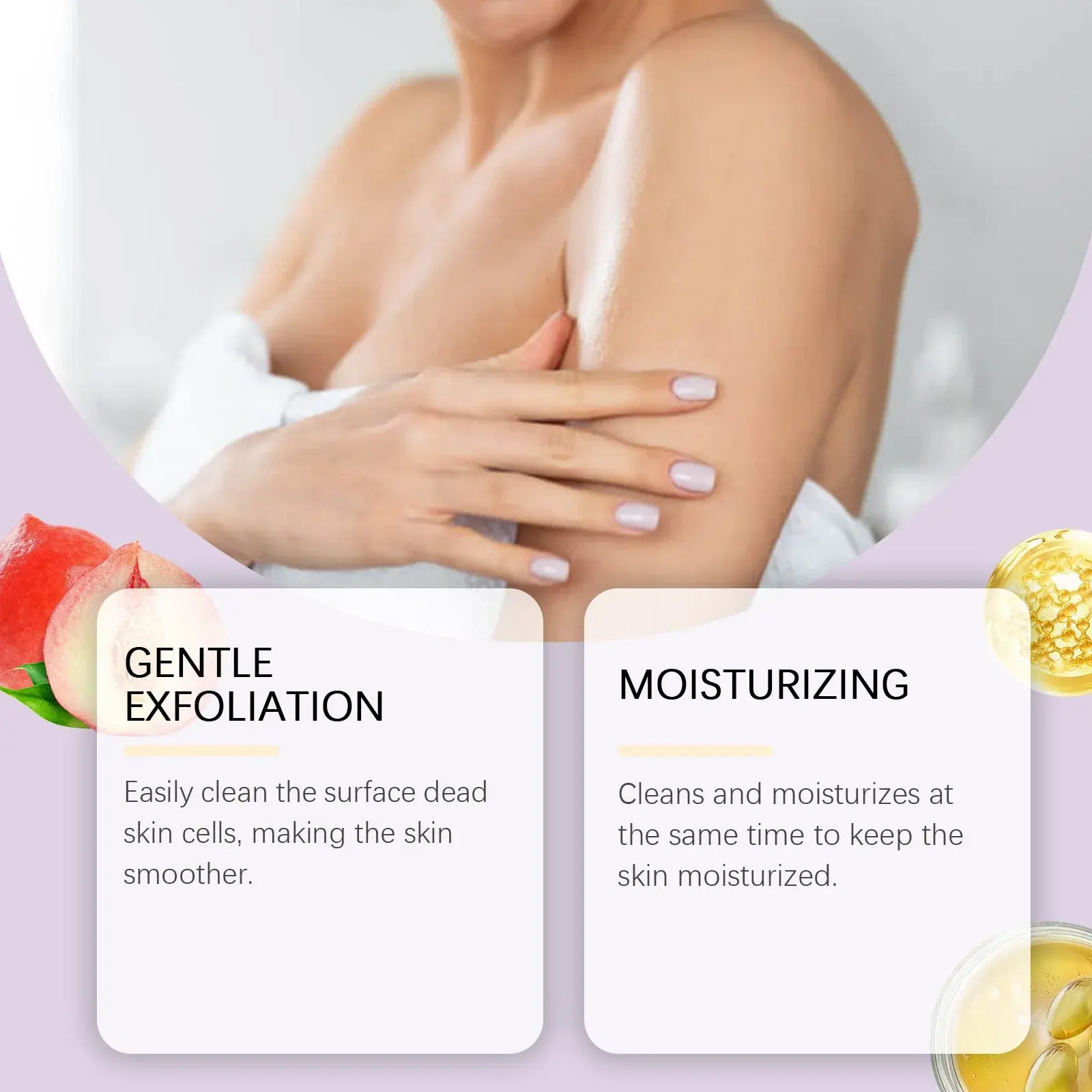 Peach Body Scrub for Gentle Skin Renewal - Hoygi 6 HO A06 0130 01 97545735