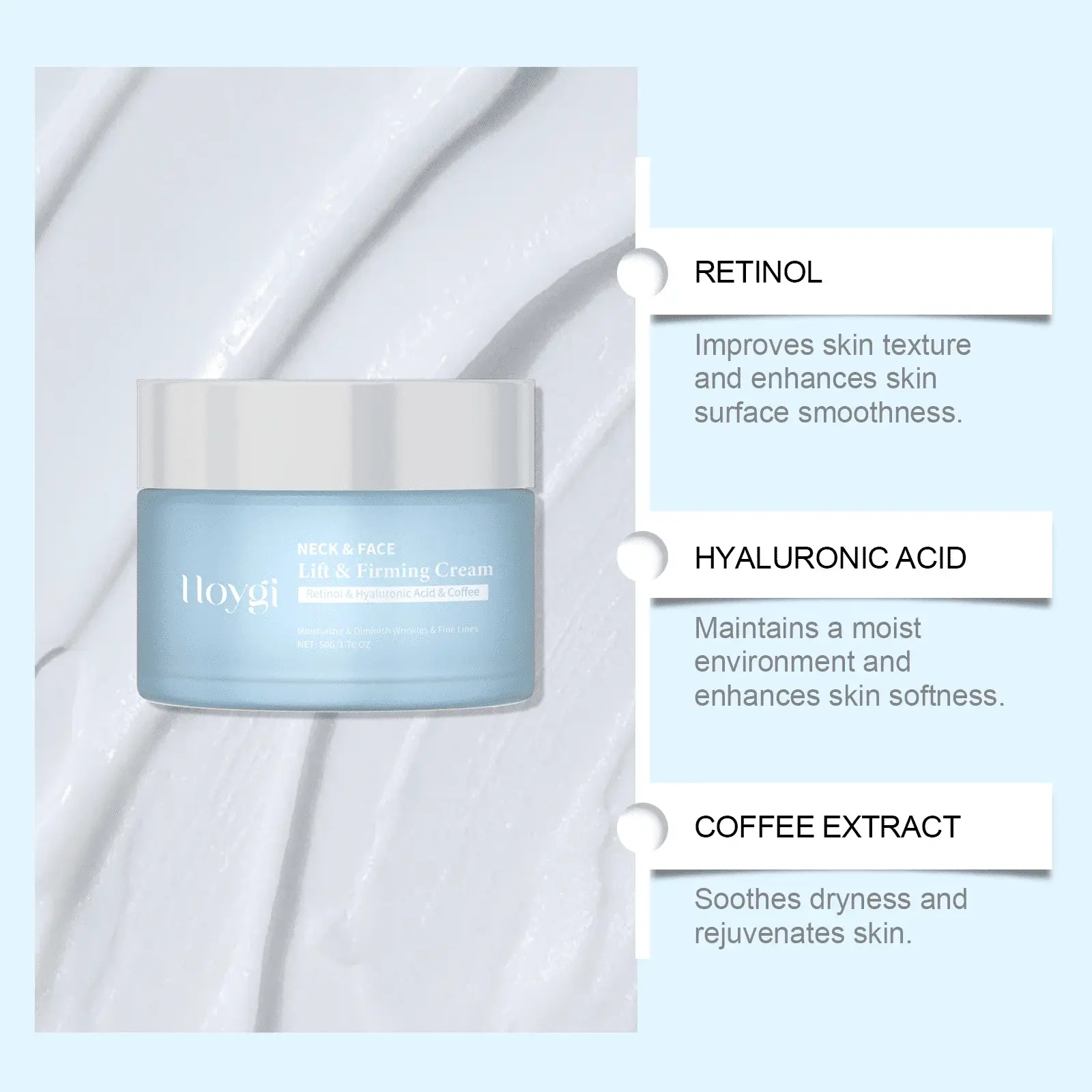 Retinol Neck Cream for Daily Moisturizing & Hydrating - Hoygi 5 HO A06 0132 01 28030409