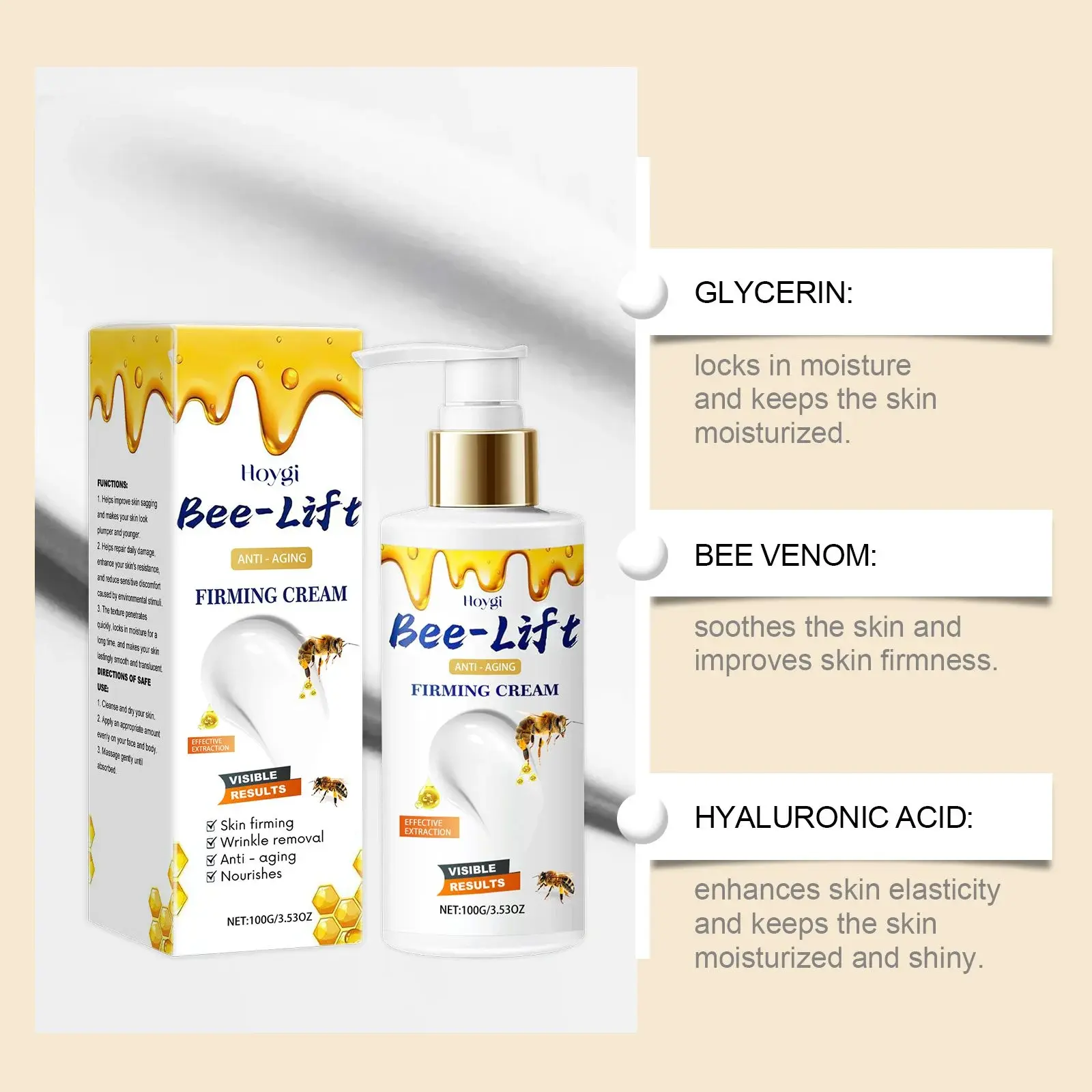 Bee Venom Firming Cream for Hydrating Facial Care - Hoygi 5 HO A06 0133 01 77420694