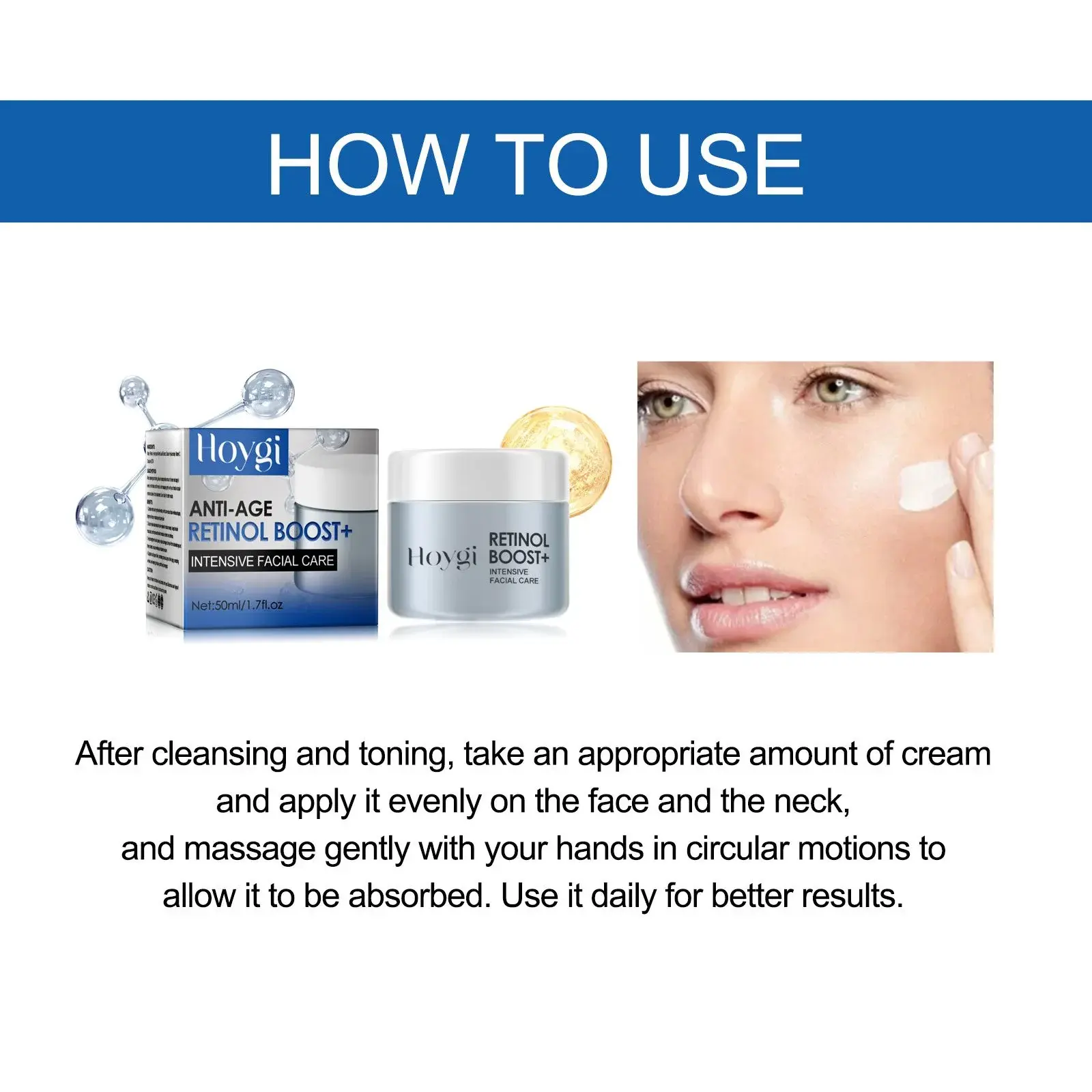 Anti-Aging Cream with Retinol - Reduces Fine Lines & Firms Skin 4 HOA02 A019 50 BU1 005