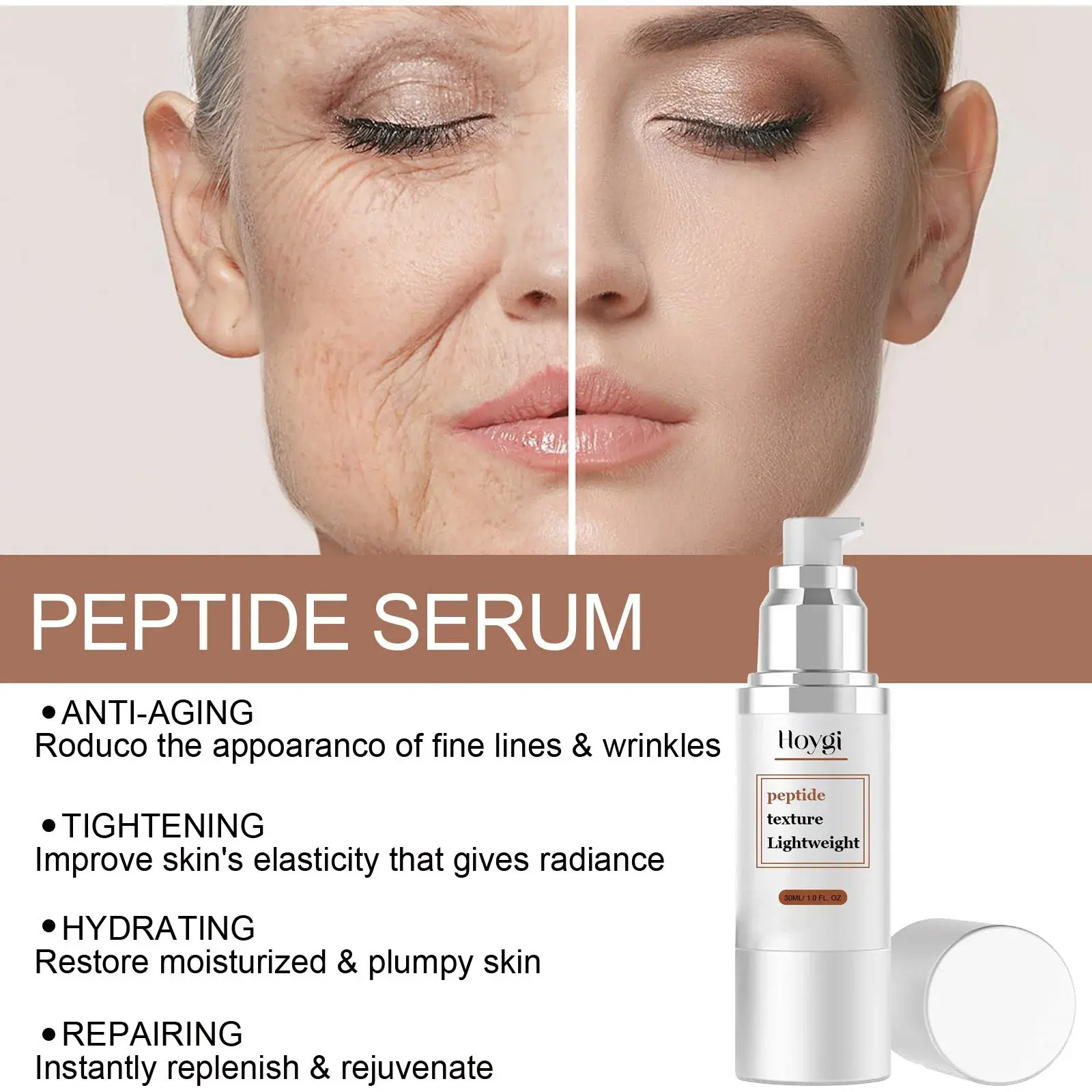 Anti-Wrinkle Facial Lotion - Skin Tightening & Brightening Formula 5 HOA02 A023 30 WH1 1018