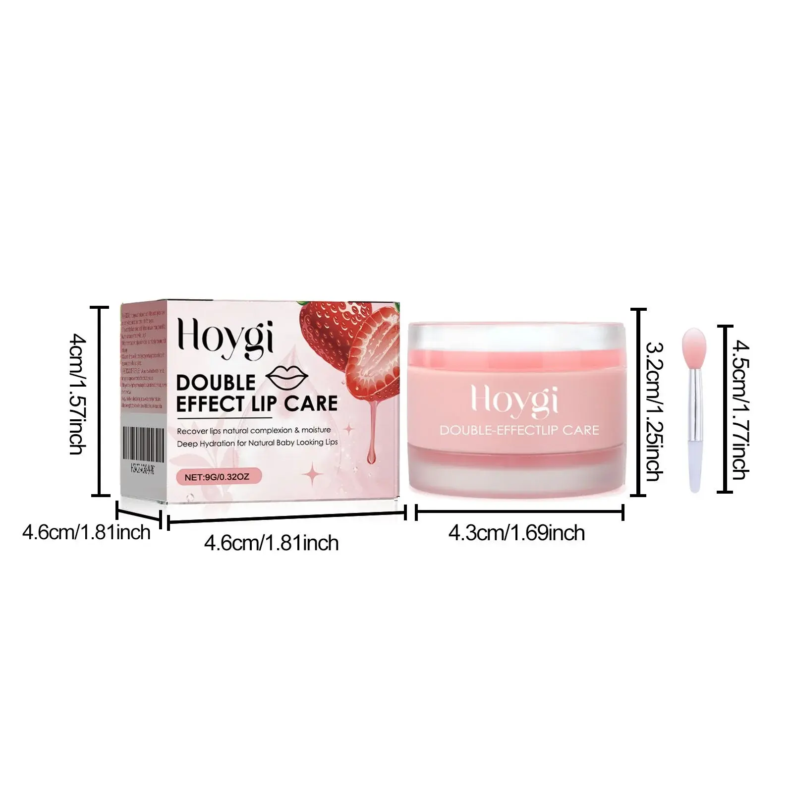 Double Effect Lip Balm Moisturizing & Exfoliating Treatment - Hoygi 1 HOA02 A046 9 PK1 1735203653002