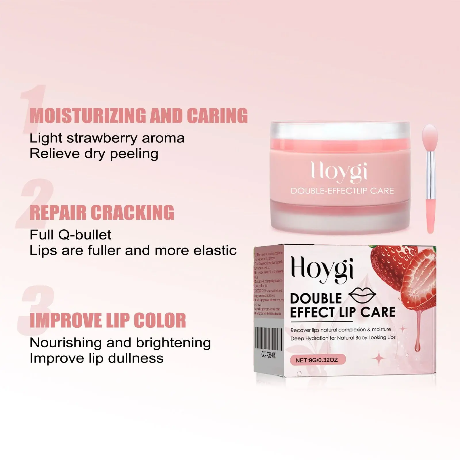 Double Effect Lip Balm Moisturizing & Exfoliating Treatment - Hoygi 6 HOA02 A046 9 PK1 1735203653014