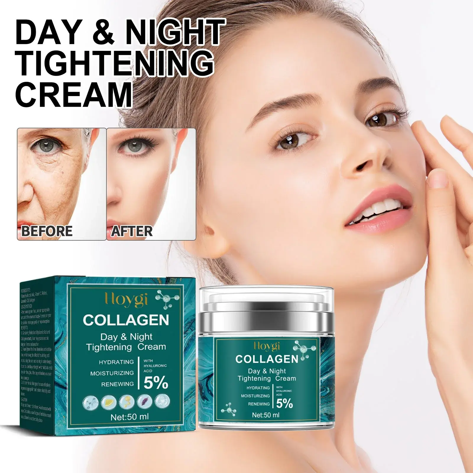 Collagen Face Cream - Firming & Brightening Moisturizer - Hoygi 2 HOA02 A055 50 GN1 1005