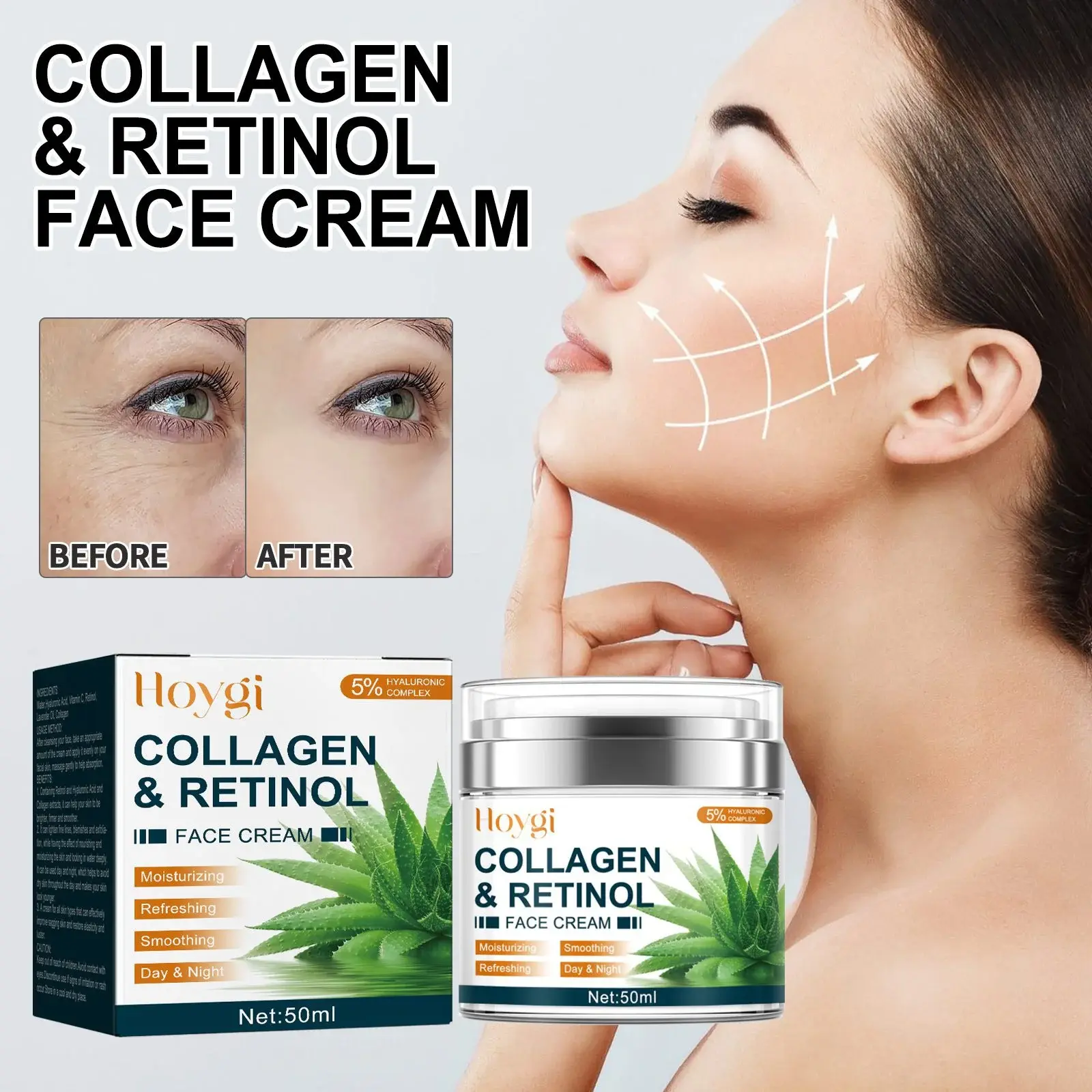 Collagen Retinol Moisturizer - Anti-Aging Face and Neck Cream 2 HOA02 A060 50 WH1 1006