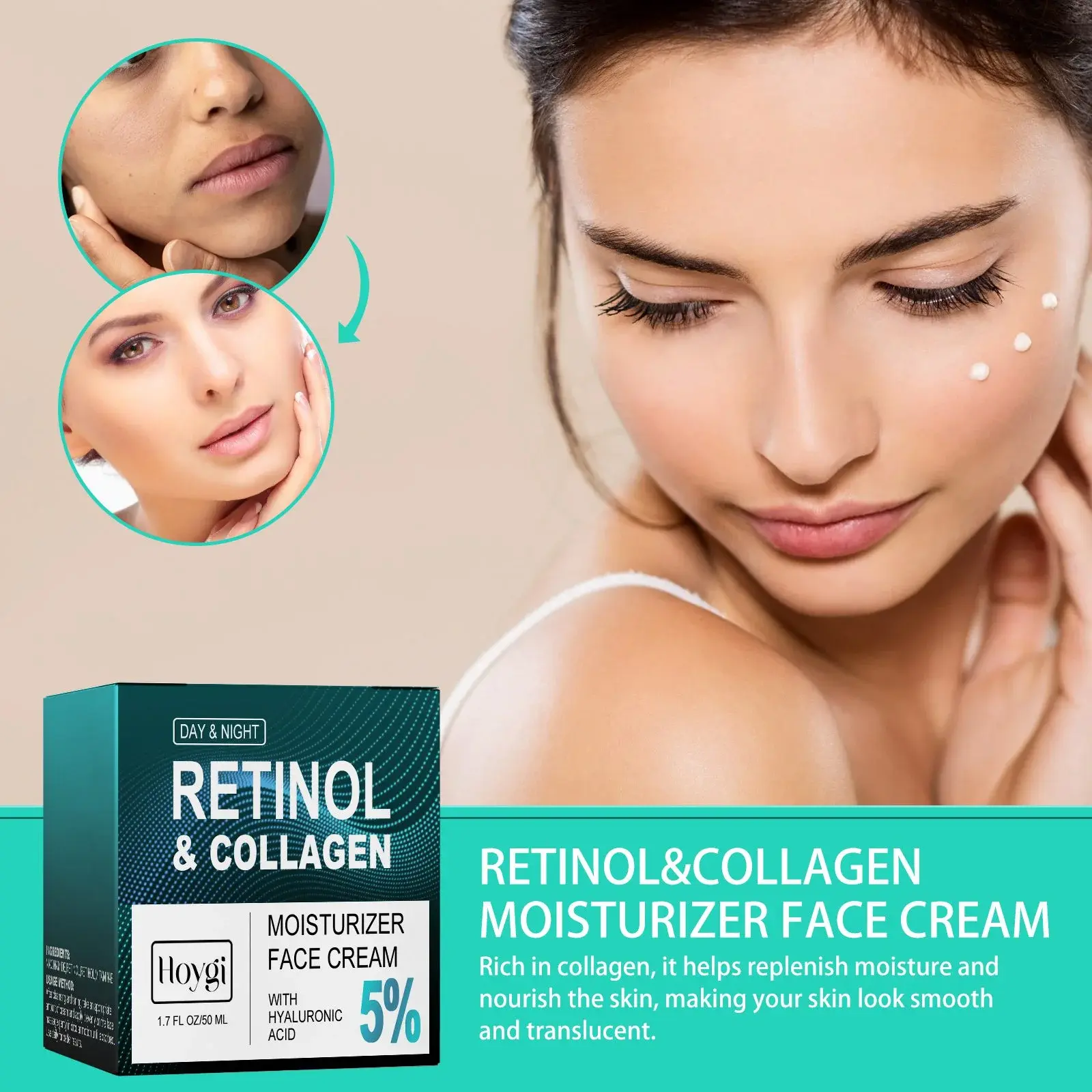 Retinol Cream for Brightening & Firming Hoygi Collagen Care 7 HOA02 A062 50 GN1 007