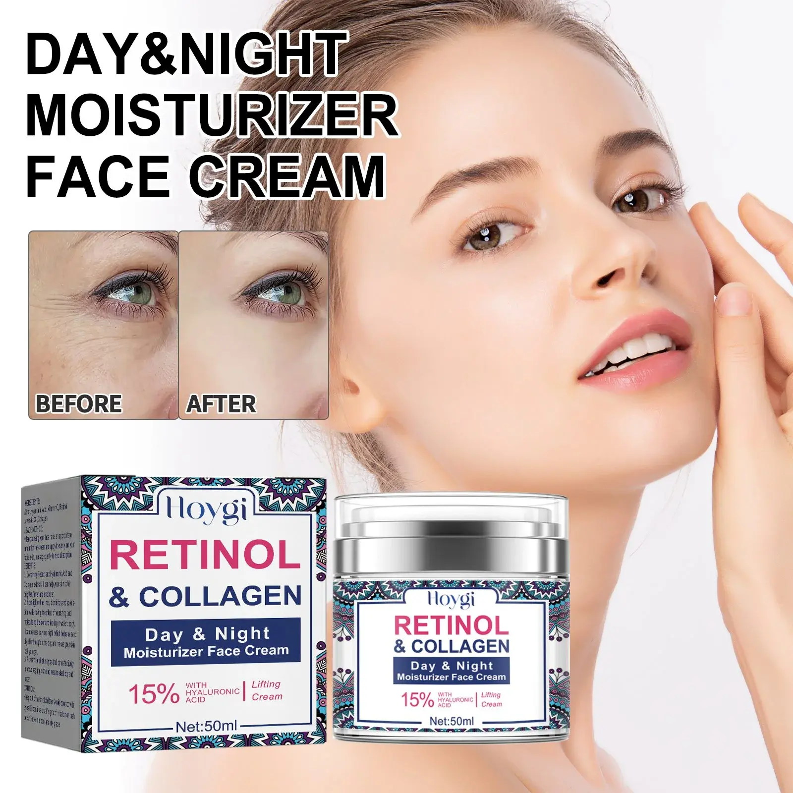 Collagen & Retinol Cream for Fine Lines & Firming - Hoygi 2 HOA02 A063 50 WH1 1005